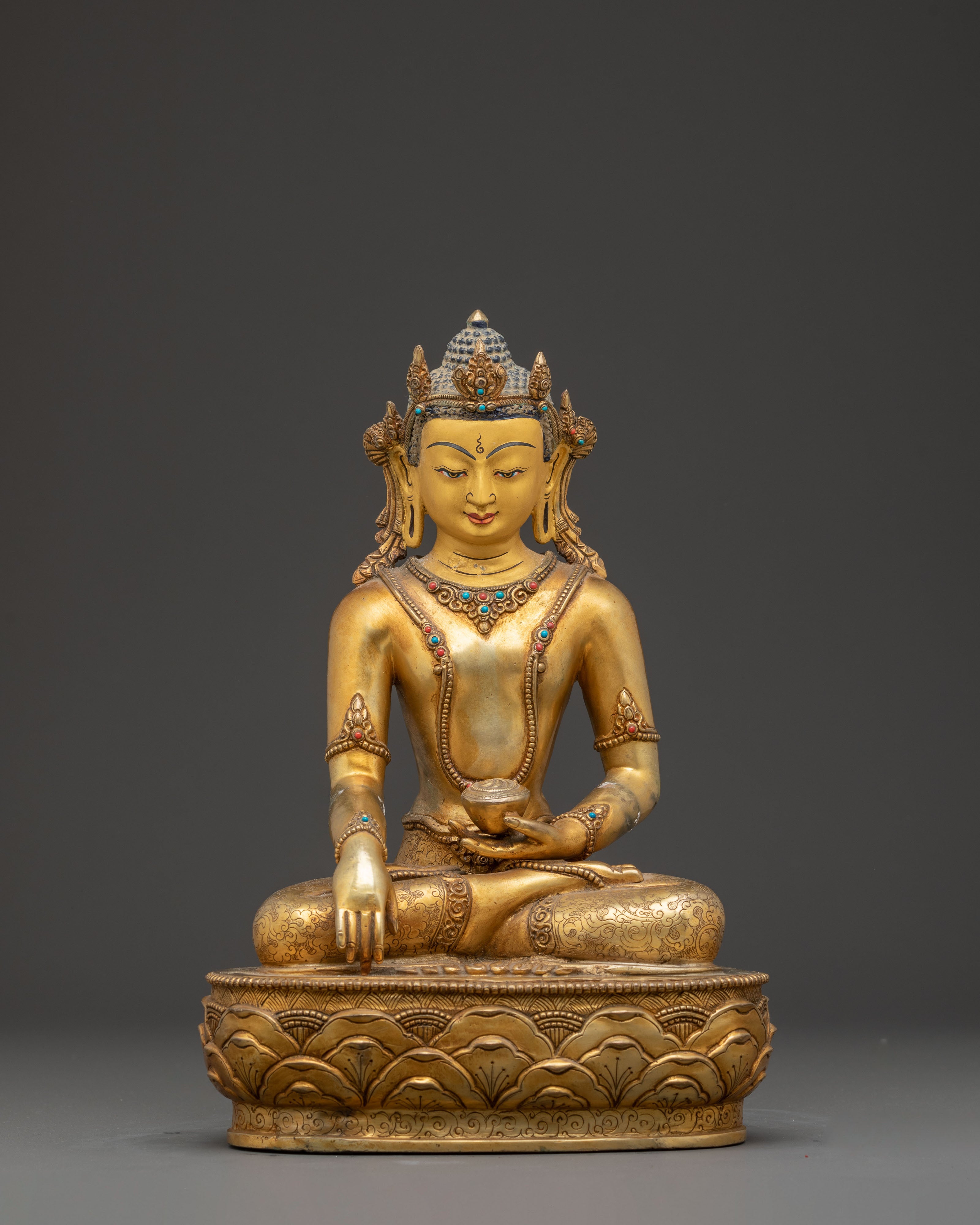 Gold Gilded Copper Shakyamuni Buddha Art 