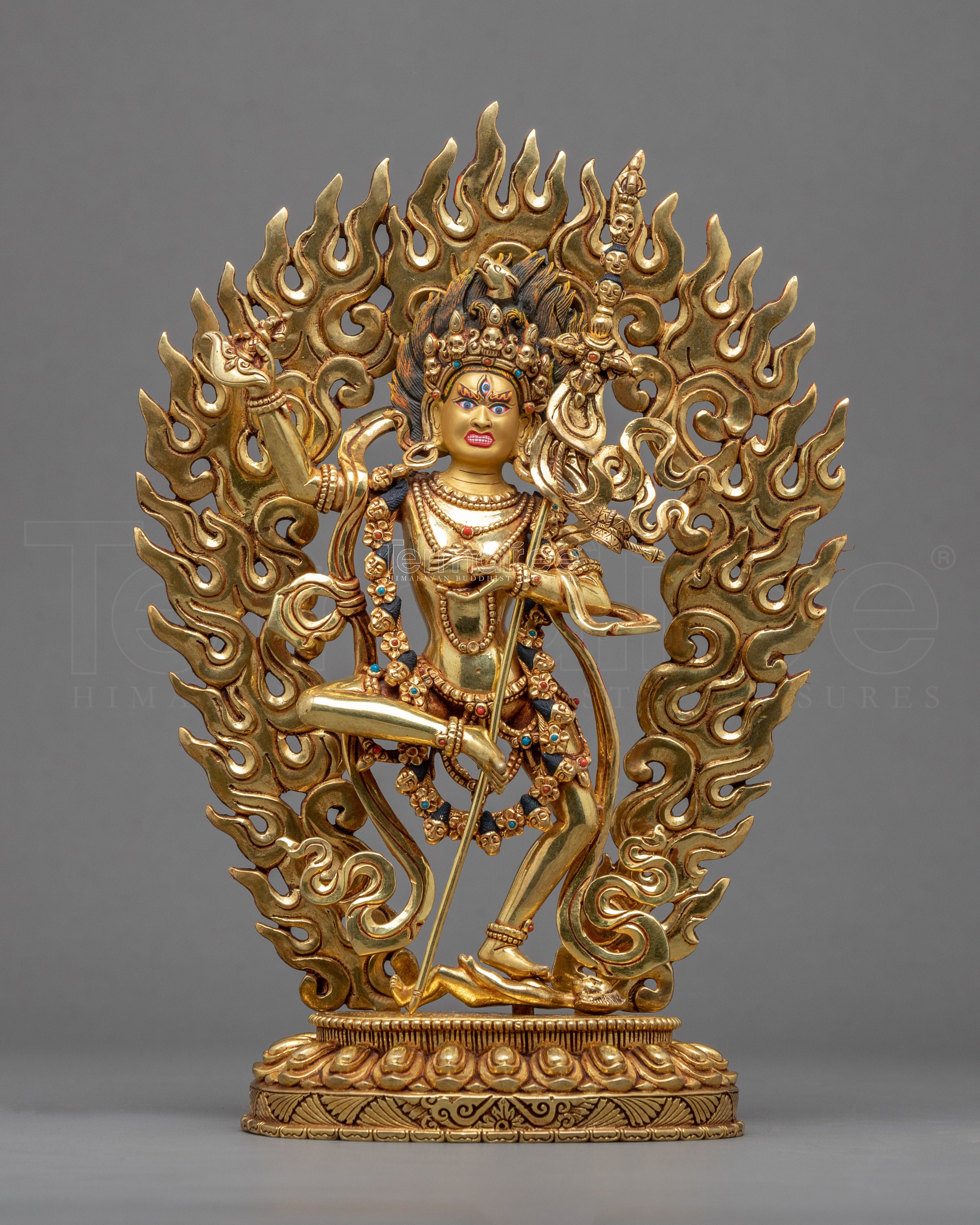 Dorje Phagmo Statue | Handmade Gold Gilded Sculpture