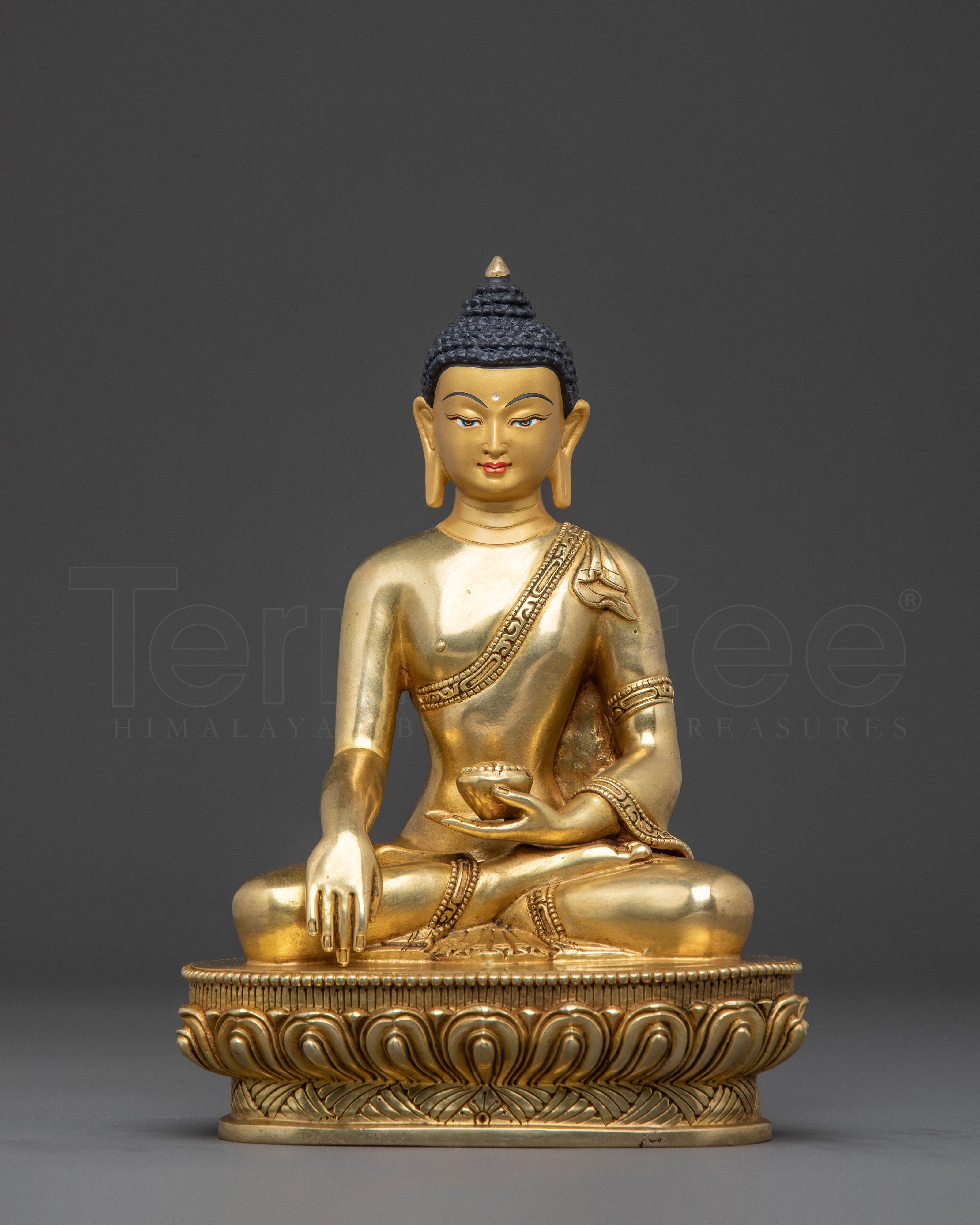 Shakyamuni Buddha Traditional Handcrafted Statue – 24K Gilded