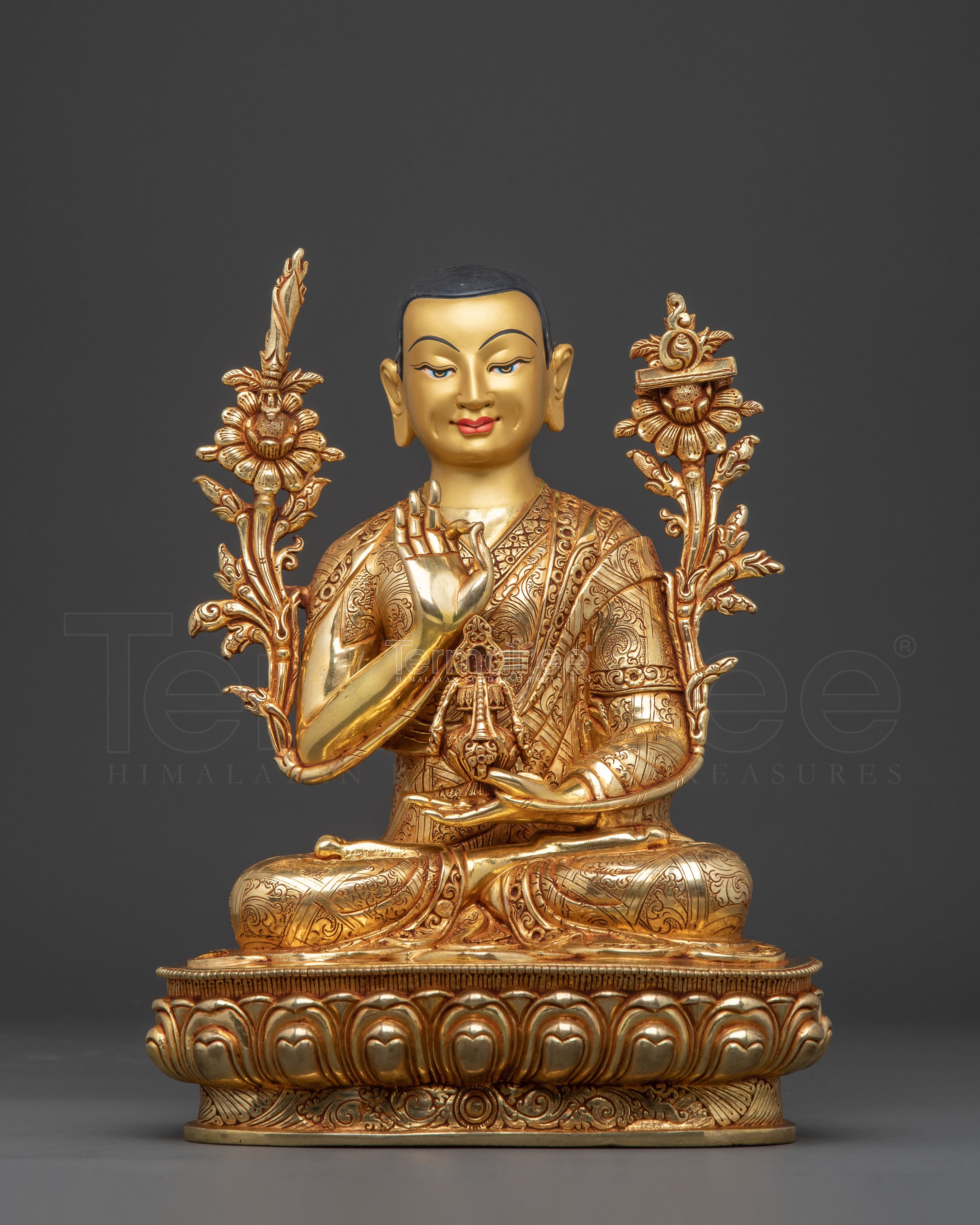 Tsongkhapa Spiritual Statue – 24K Gold Gilded