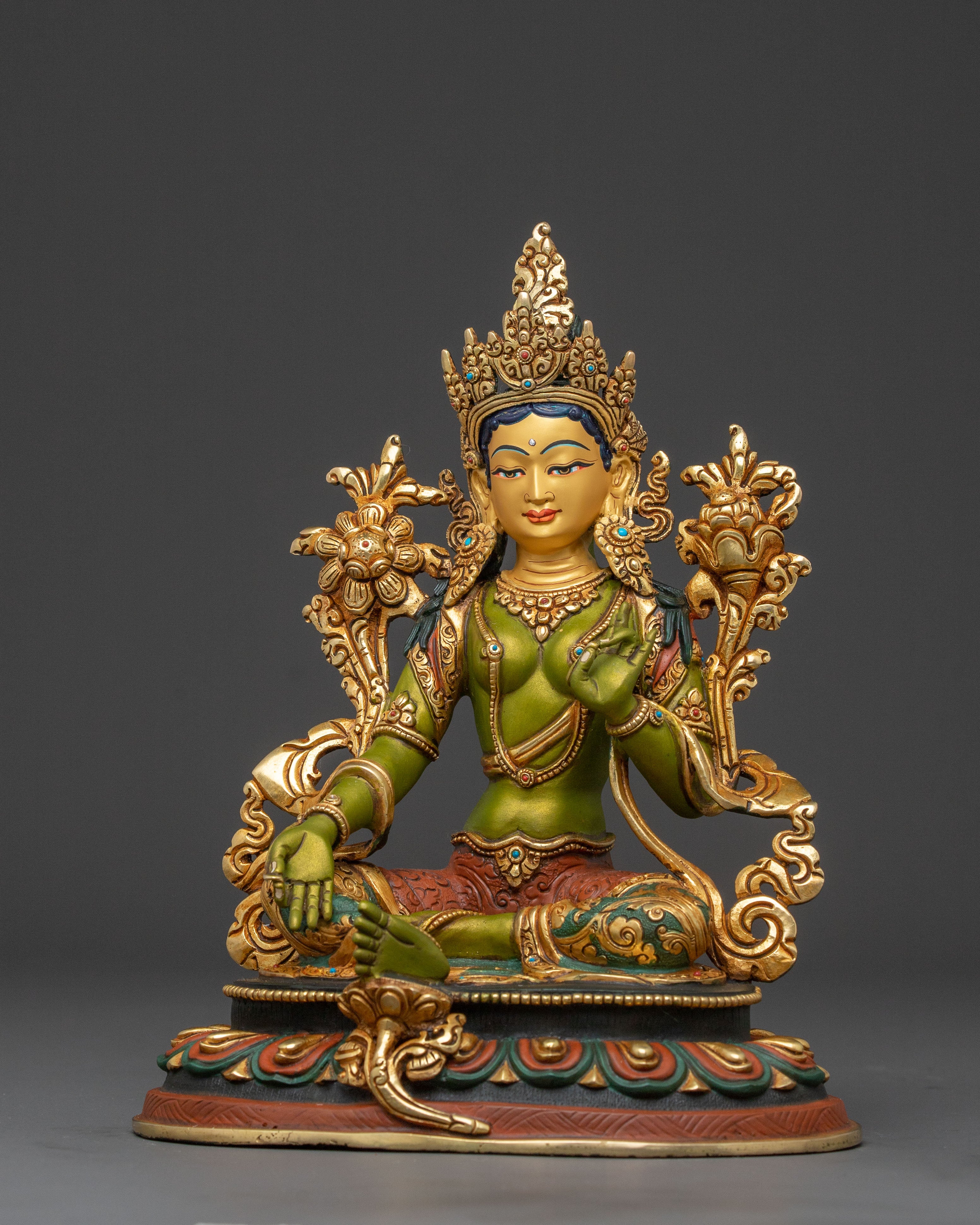 Mother Green Tara Spiritual Statue | Spiritual Protection