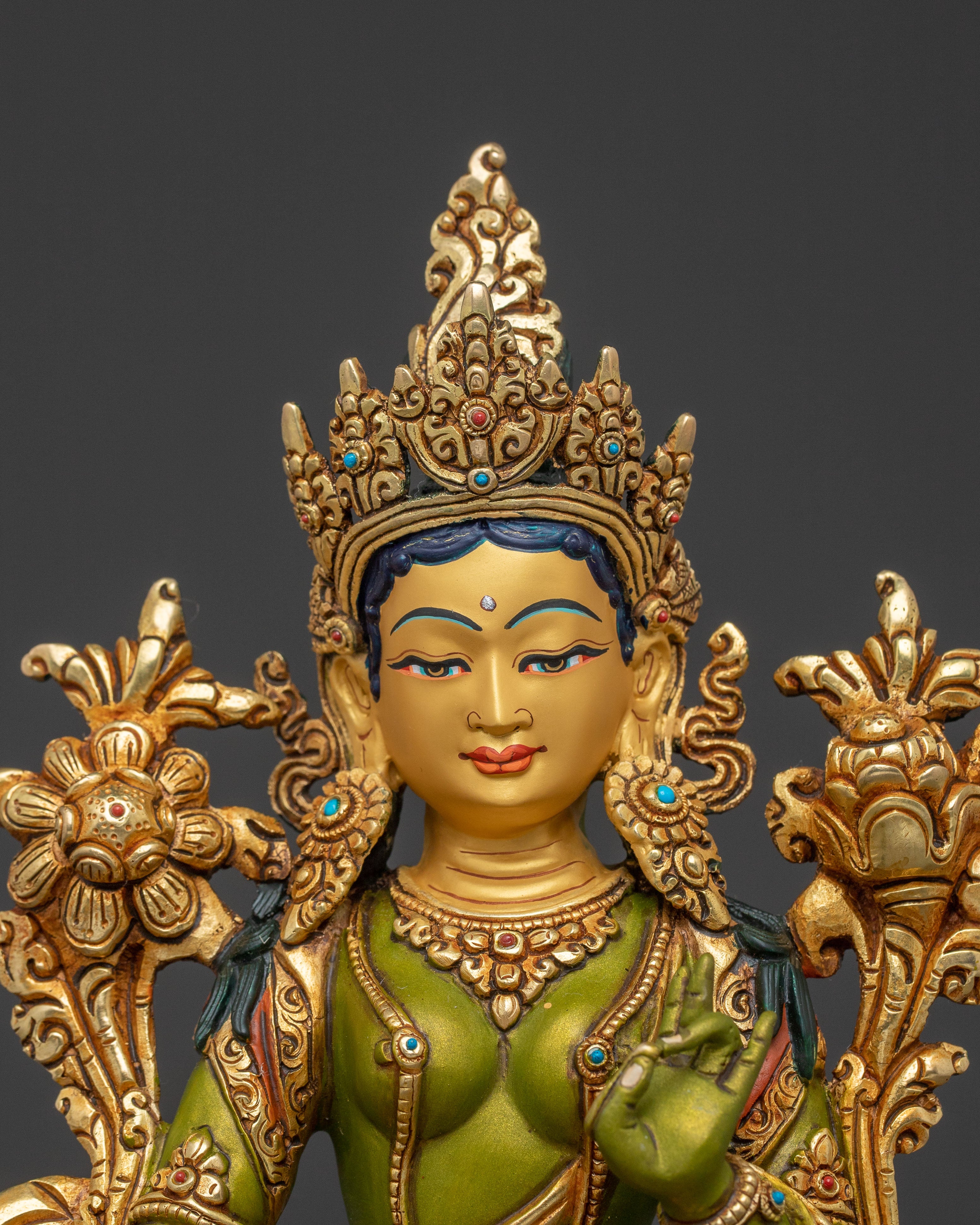 Mother Green Tara Spiritual Statue | Spiritual Protection