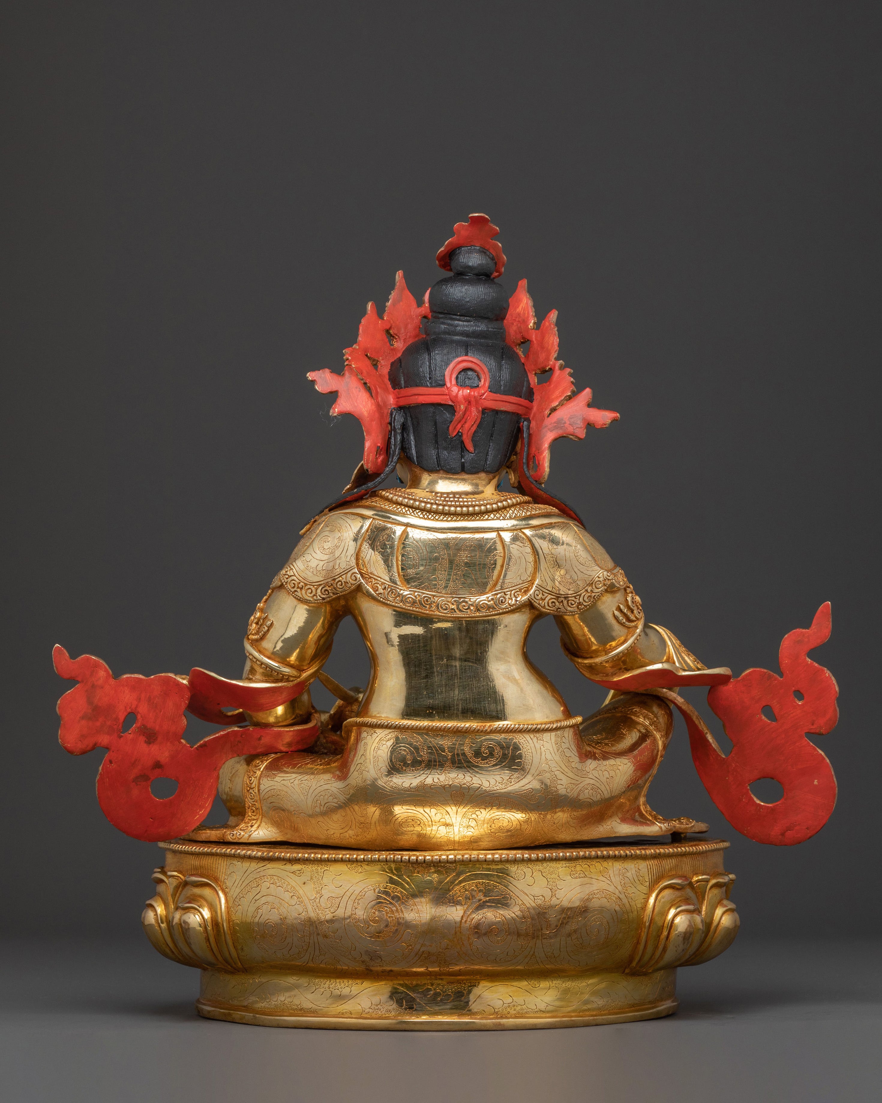 Golden Dzambhala Handcrafted Statue | Buddhist Decor
