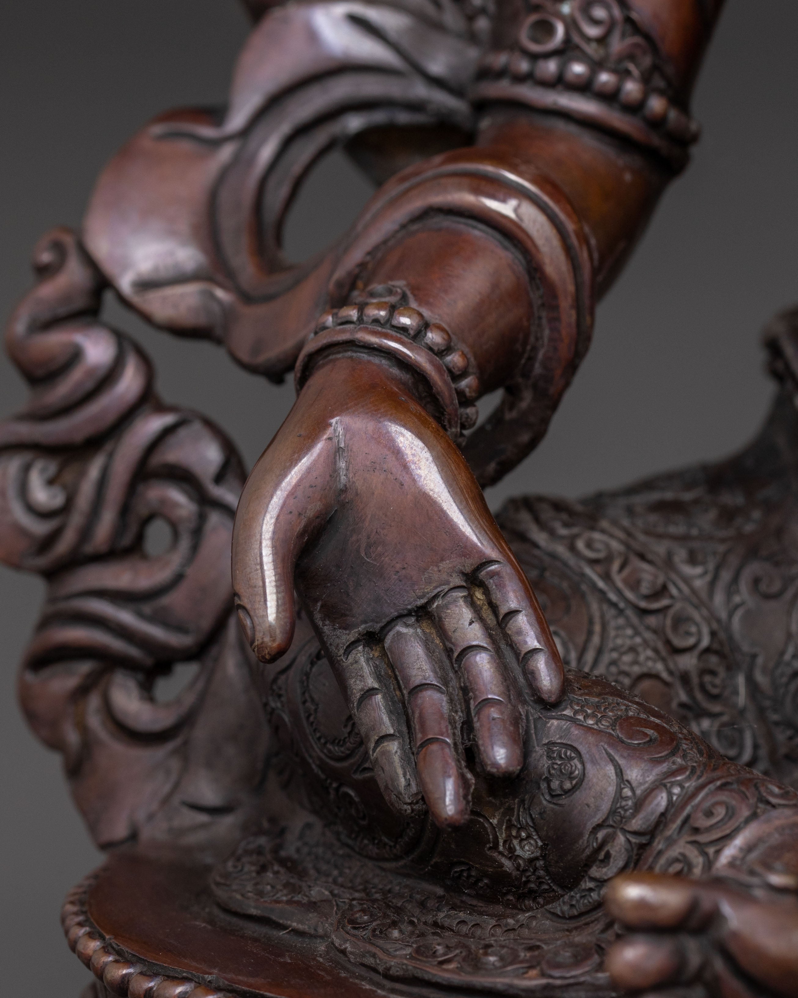 Laxmi Spiritual Goddess Statue - Oxidized Copper