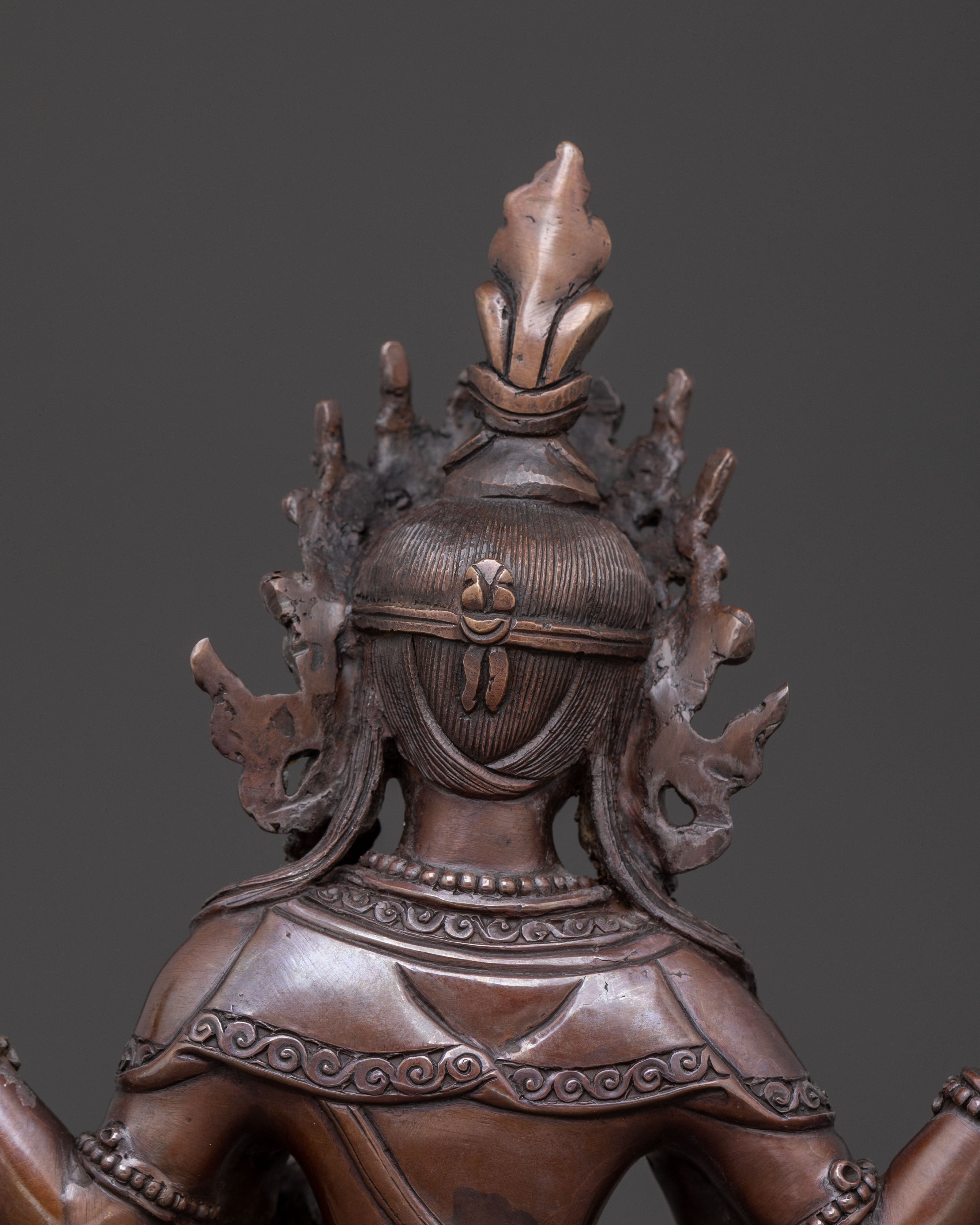 Laxmi Spiritual Goddess Statue - Oxidized Copper