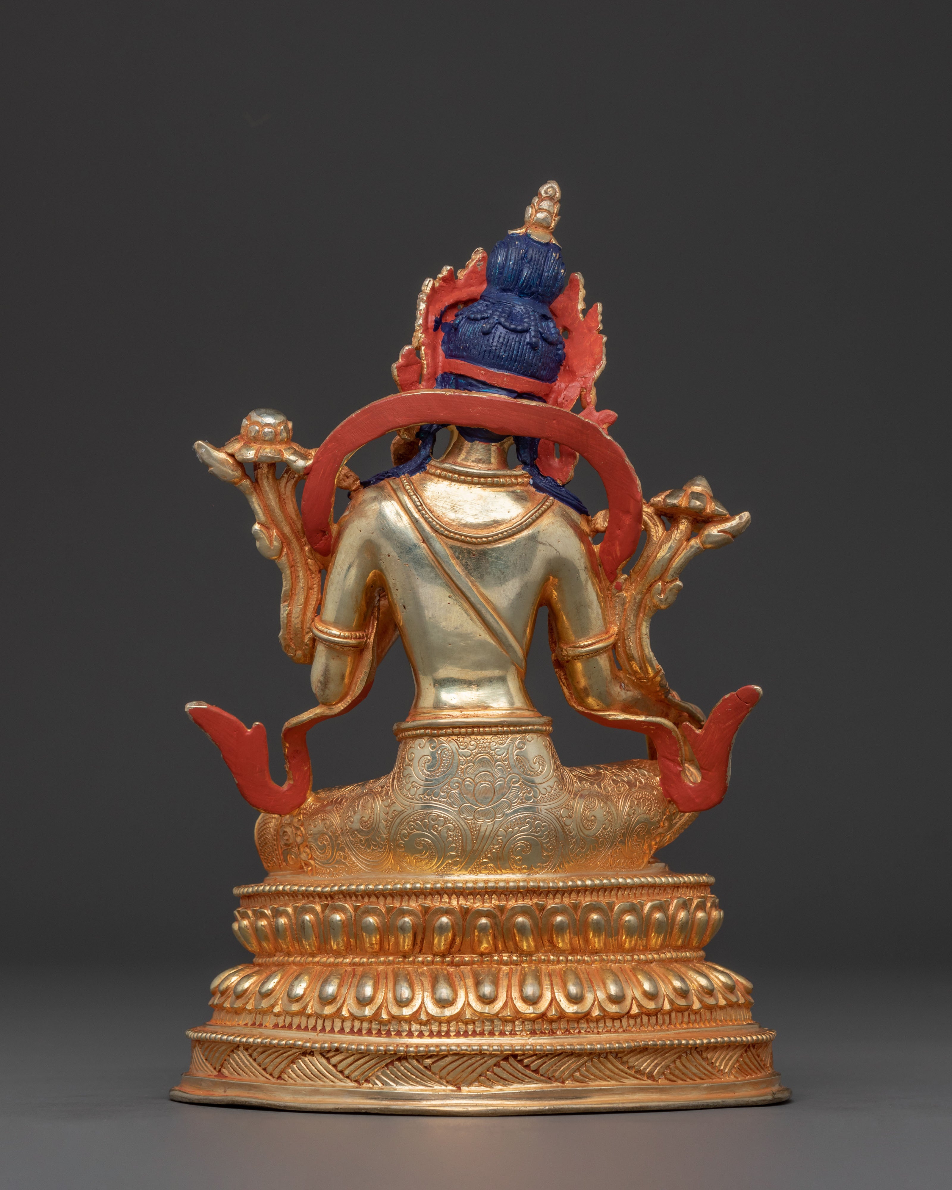 Green Tara Handcrafted Spiritual Statue - 24K Gold Gilded Artistry
