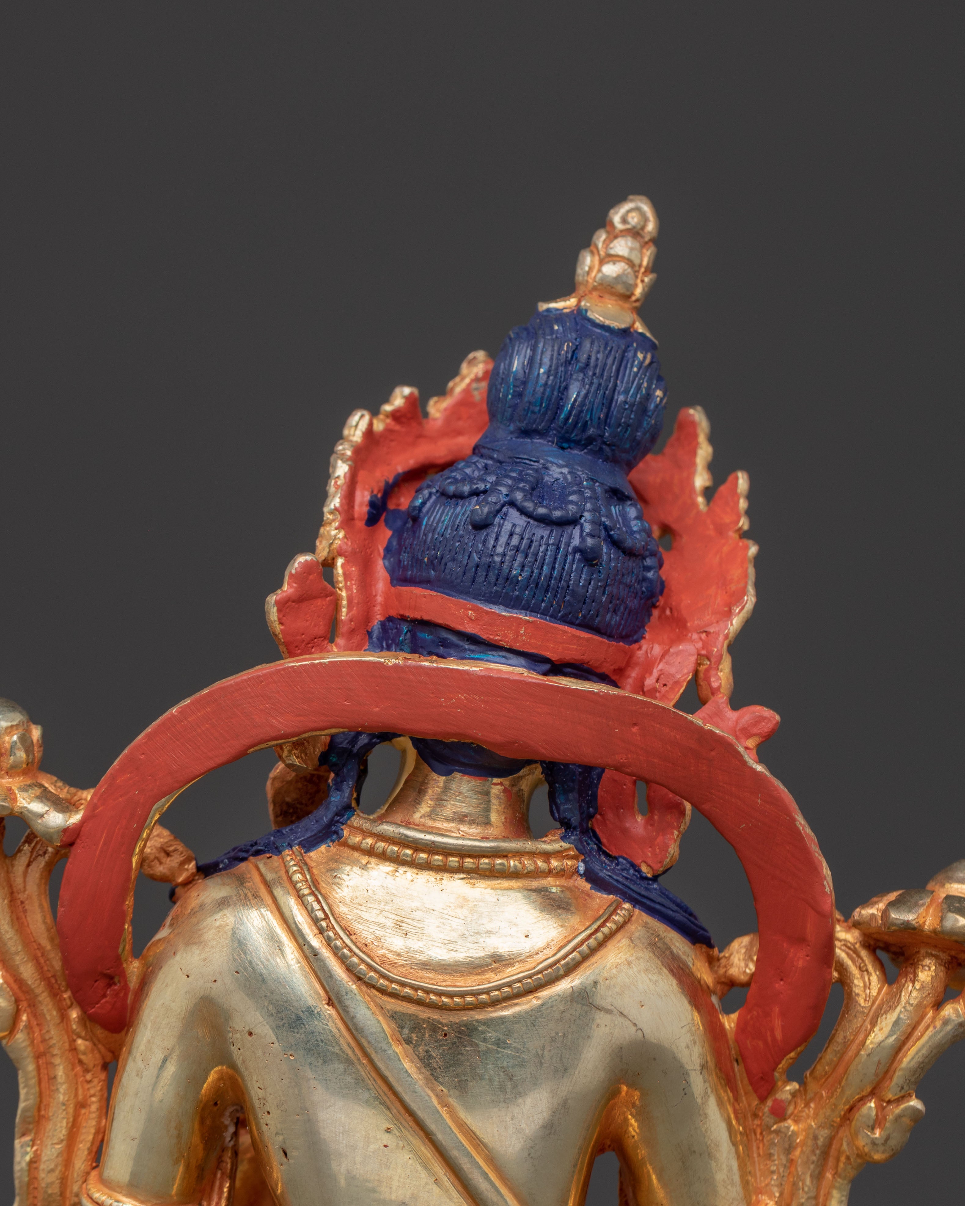 Green Tara Handcrafted Spiritual Statue - 24K Gold Gilded Artistry