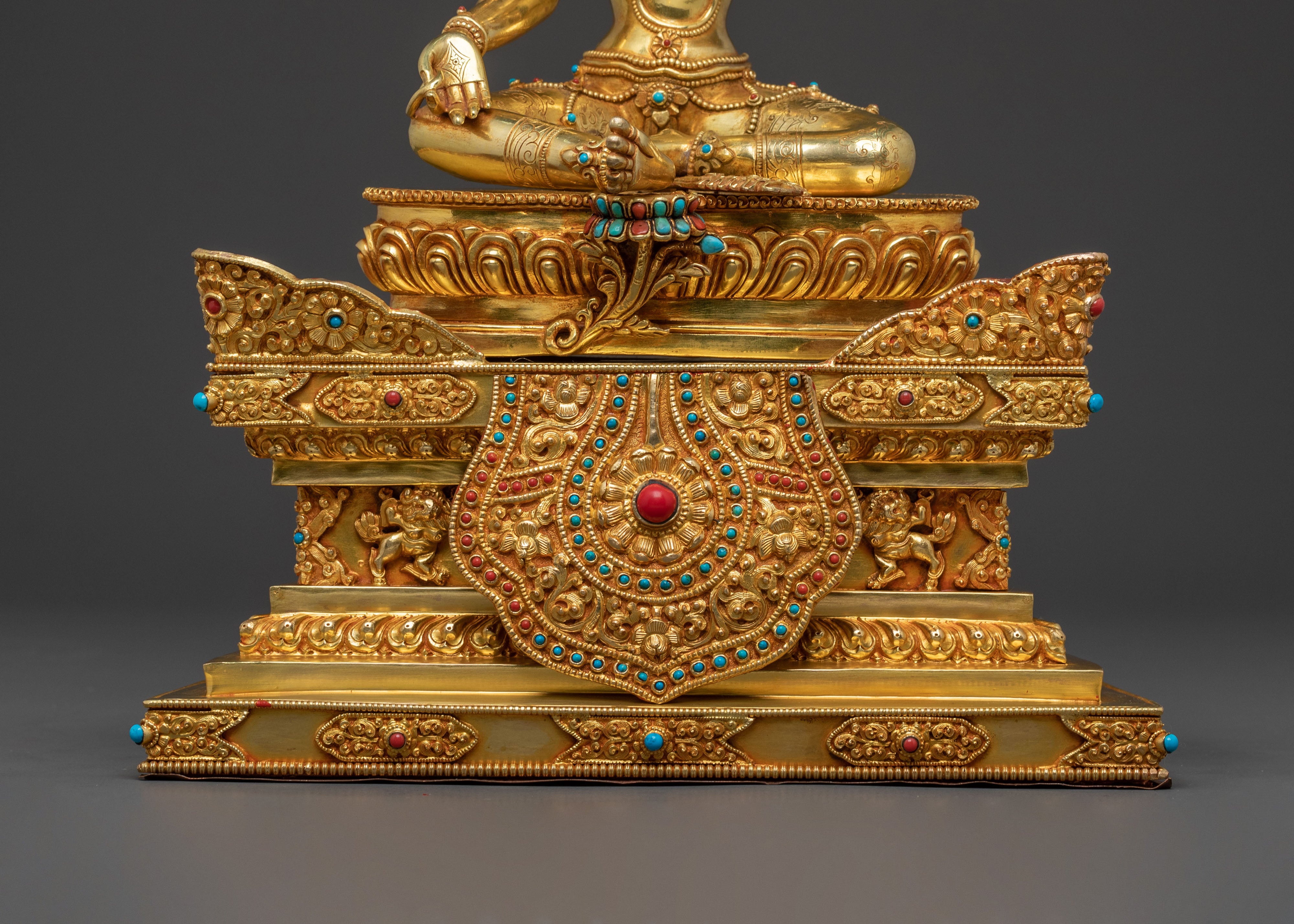 Green Tara Statue  On Throne | Sacred Altar Decor