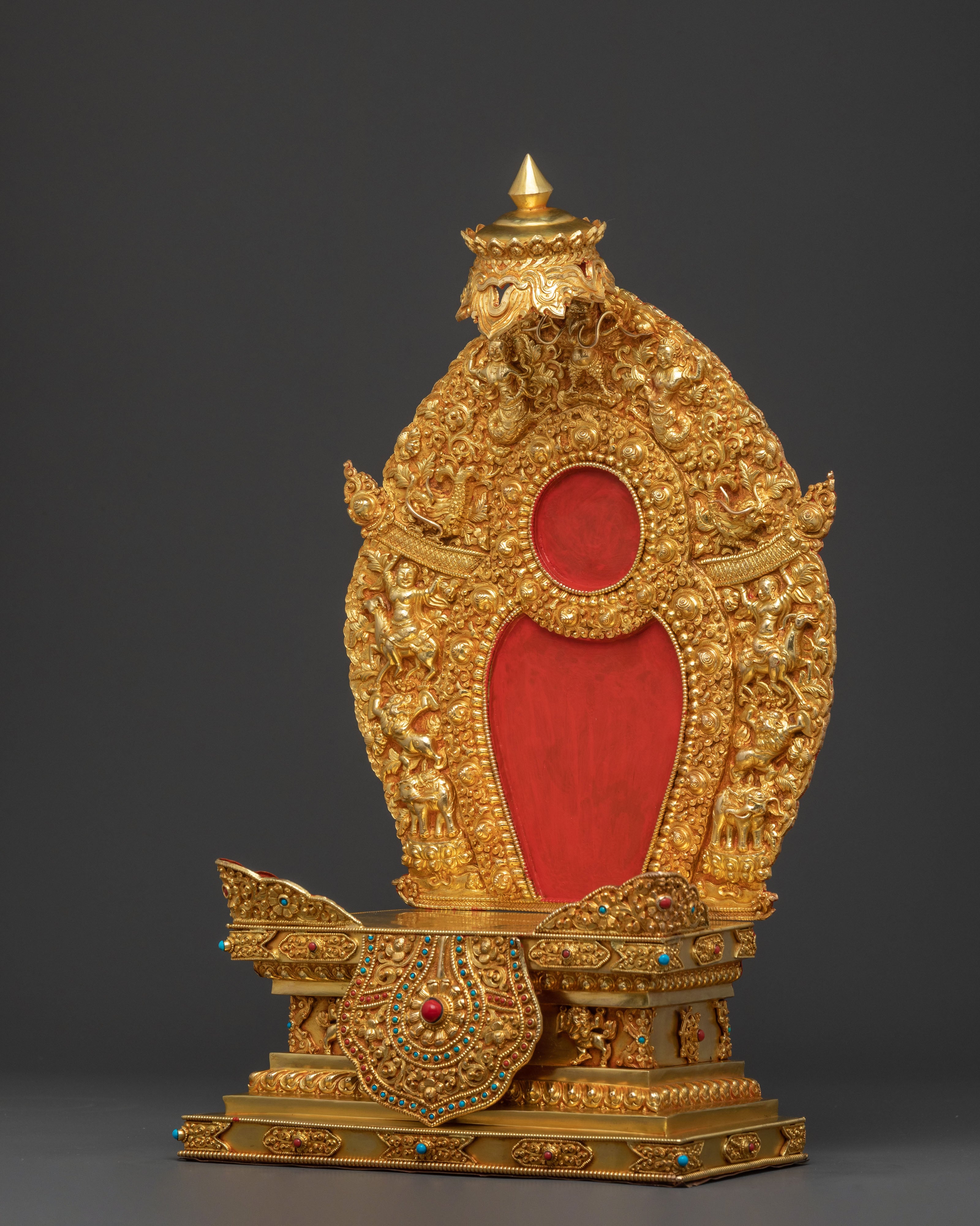 Green Tara Statue  On Throne | Sacred Altar Decor
