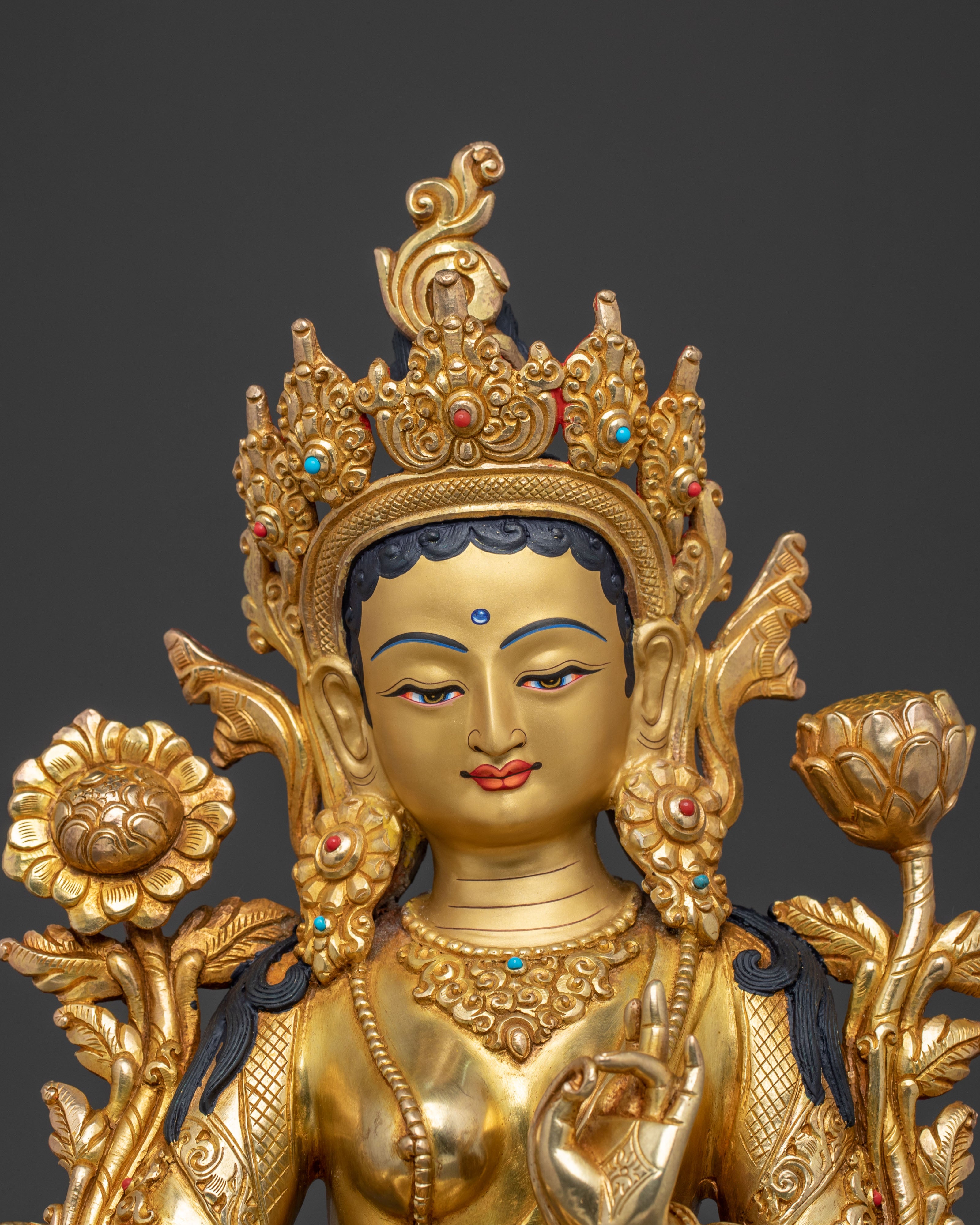 Green Tara Buddhist Statue | Sacred Figure