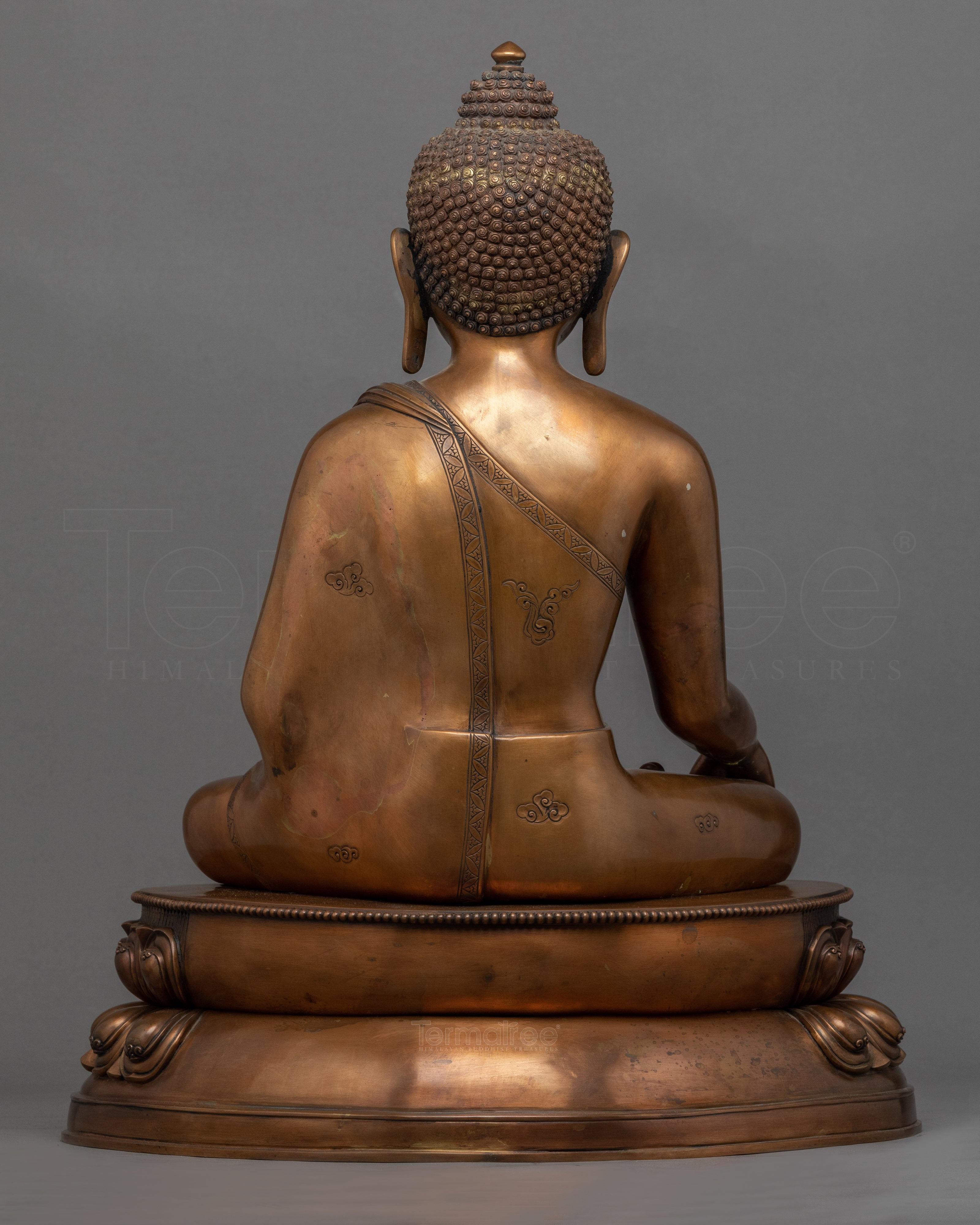 Hand-Carved Shakyamuni Buddha Garden Fountain Statue | Traditional Buddhist Art - Termatree