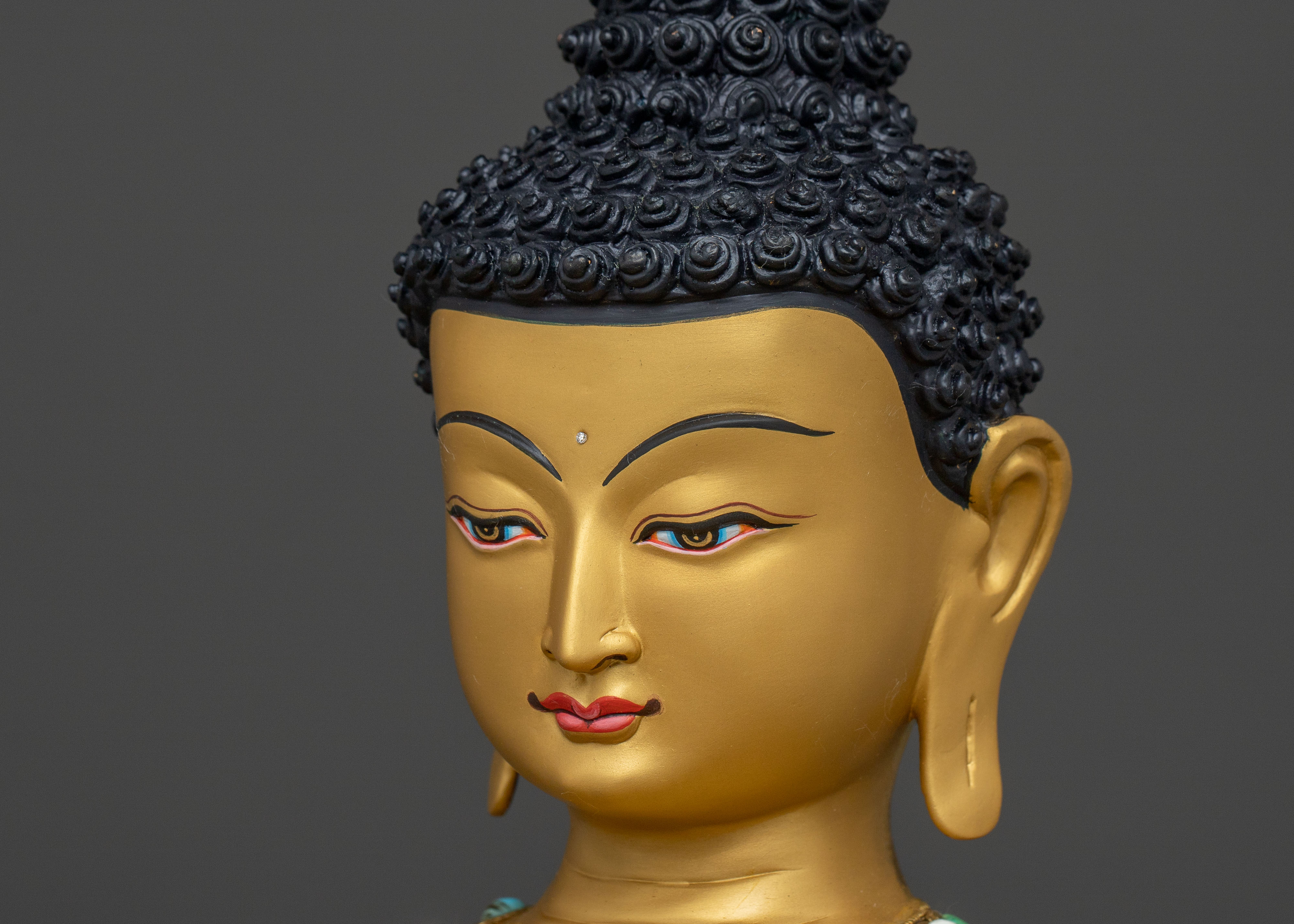 Shakyamuni Buddha Golden Dharma Statue | Enlightened Master of Wisdom