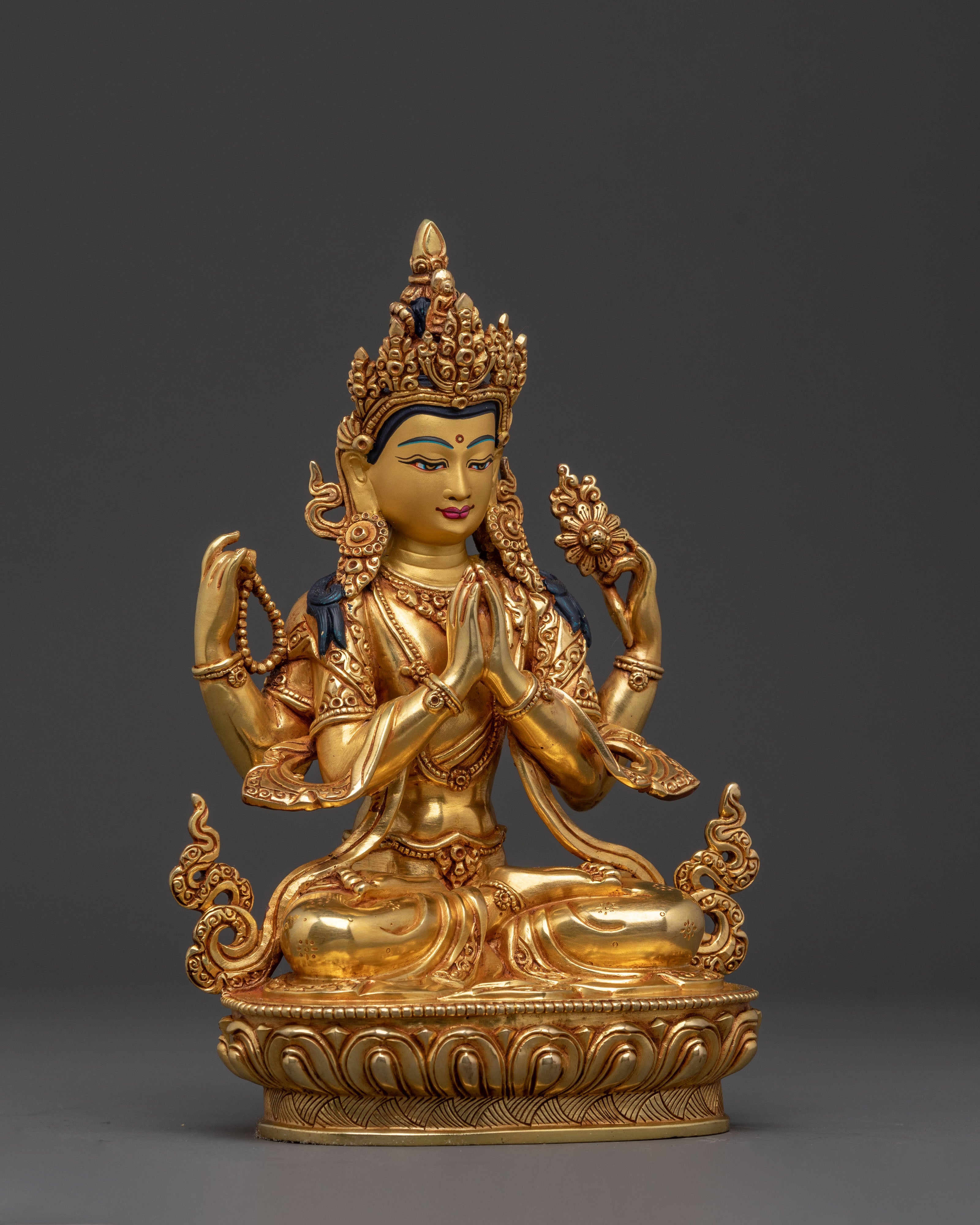 Handcrafted Six Bodhisattvas Statue | Spiritual Decor