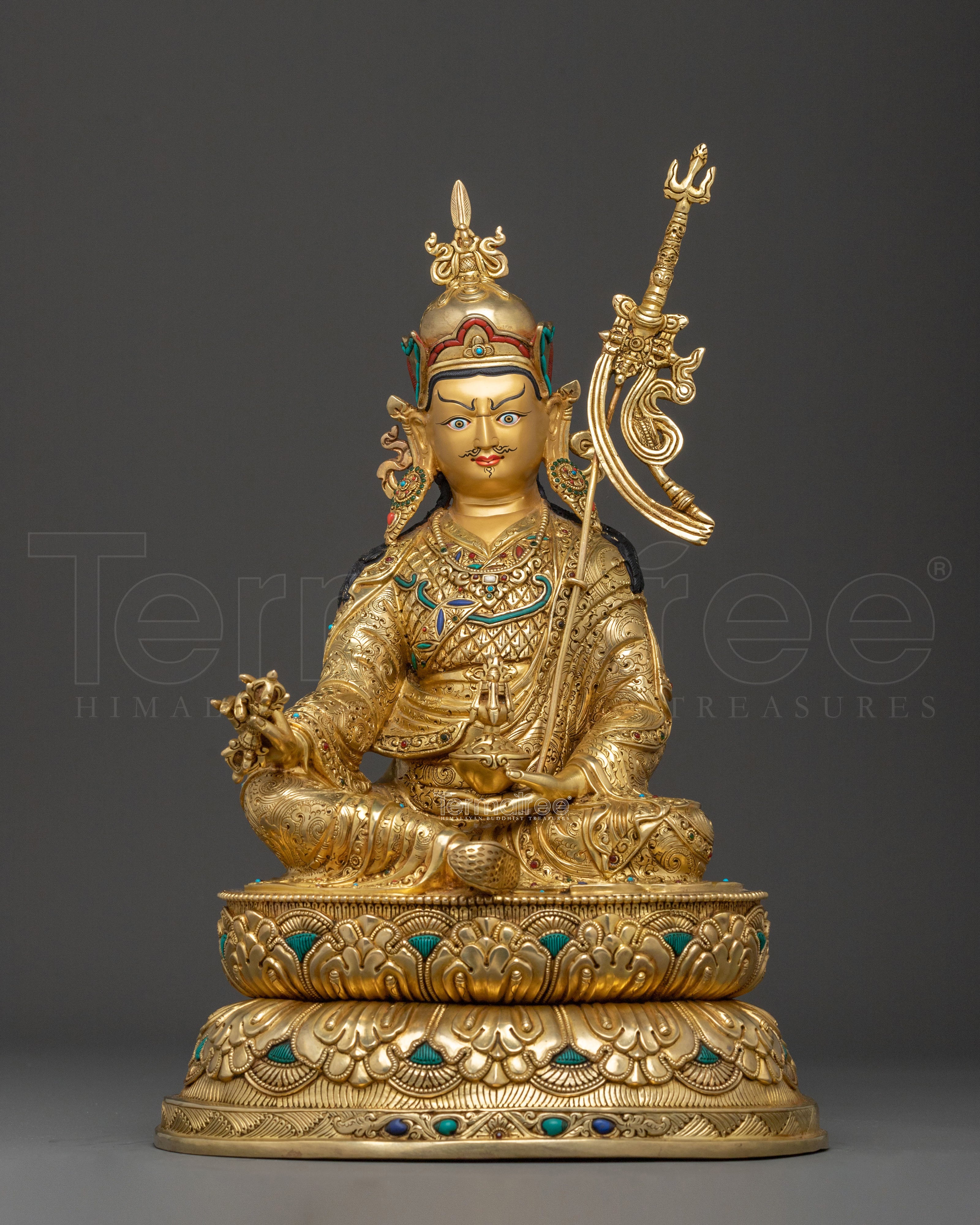 Lotus Born Guru Rinpoche Icon | Lotus-Born Master and Tantric Guru