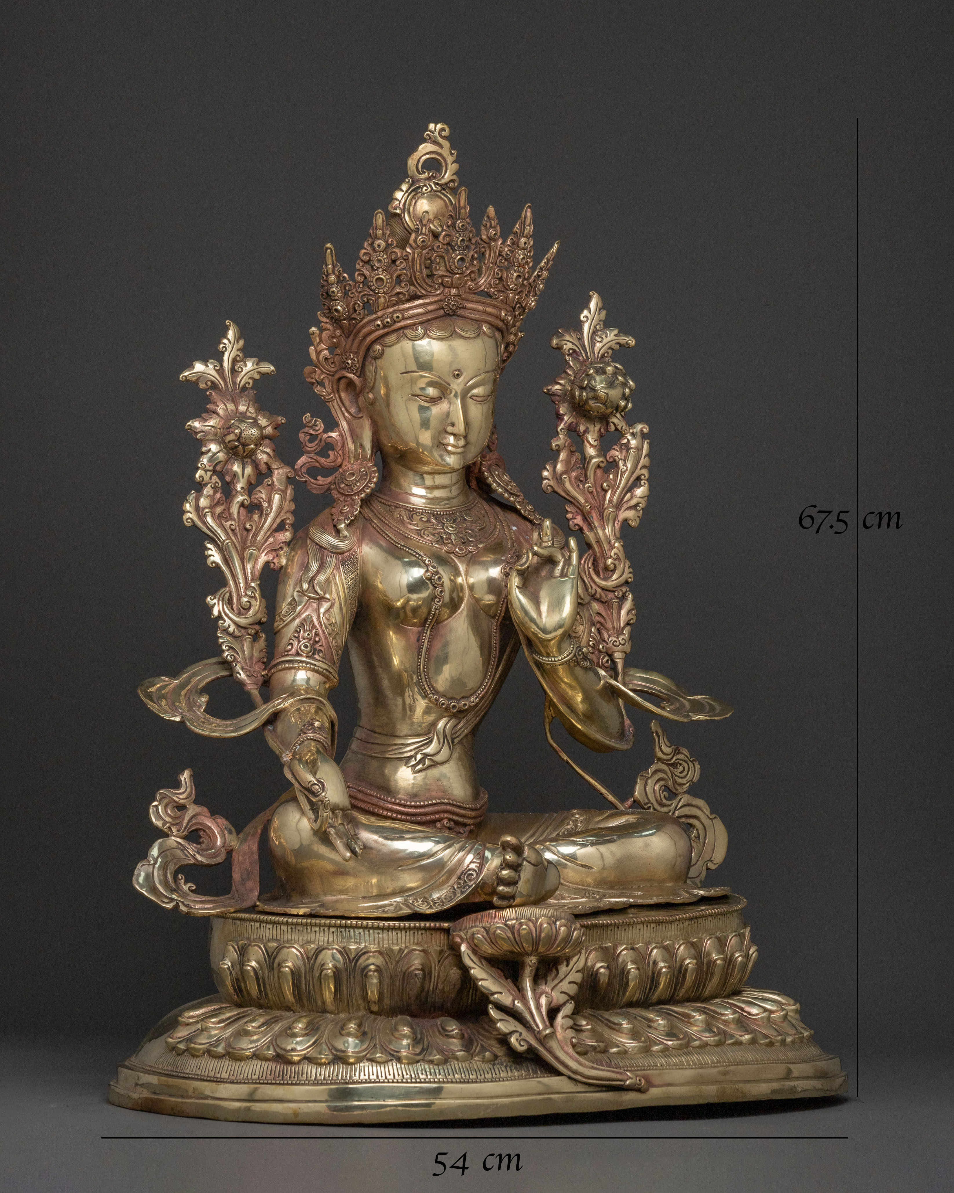 Green Tara Brass Statue