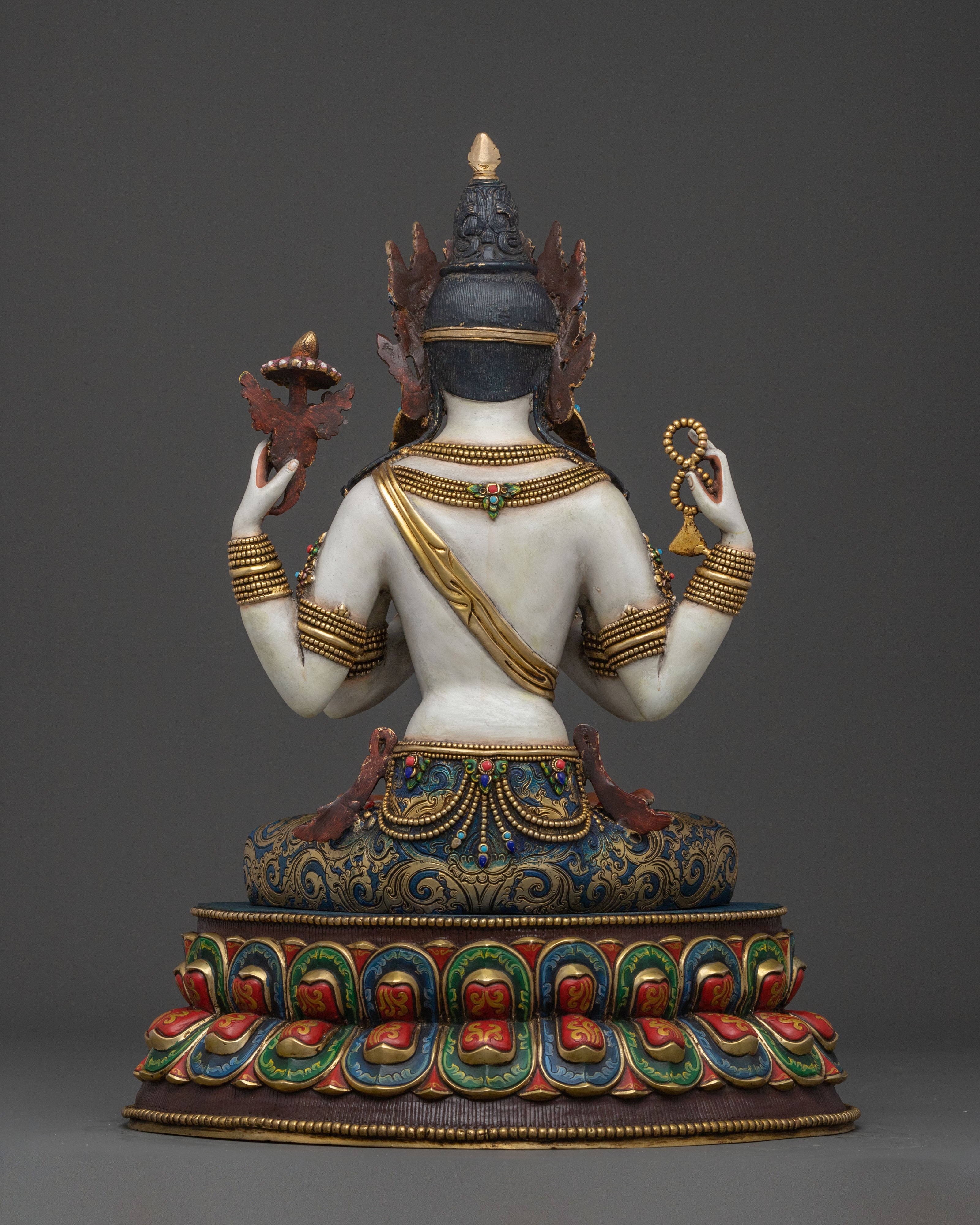 Handcrafted Five Bodhisattva Sacred Statue Set