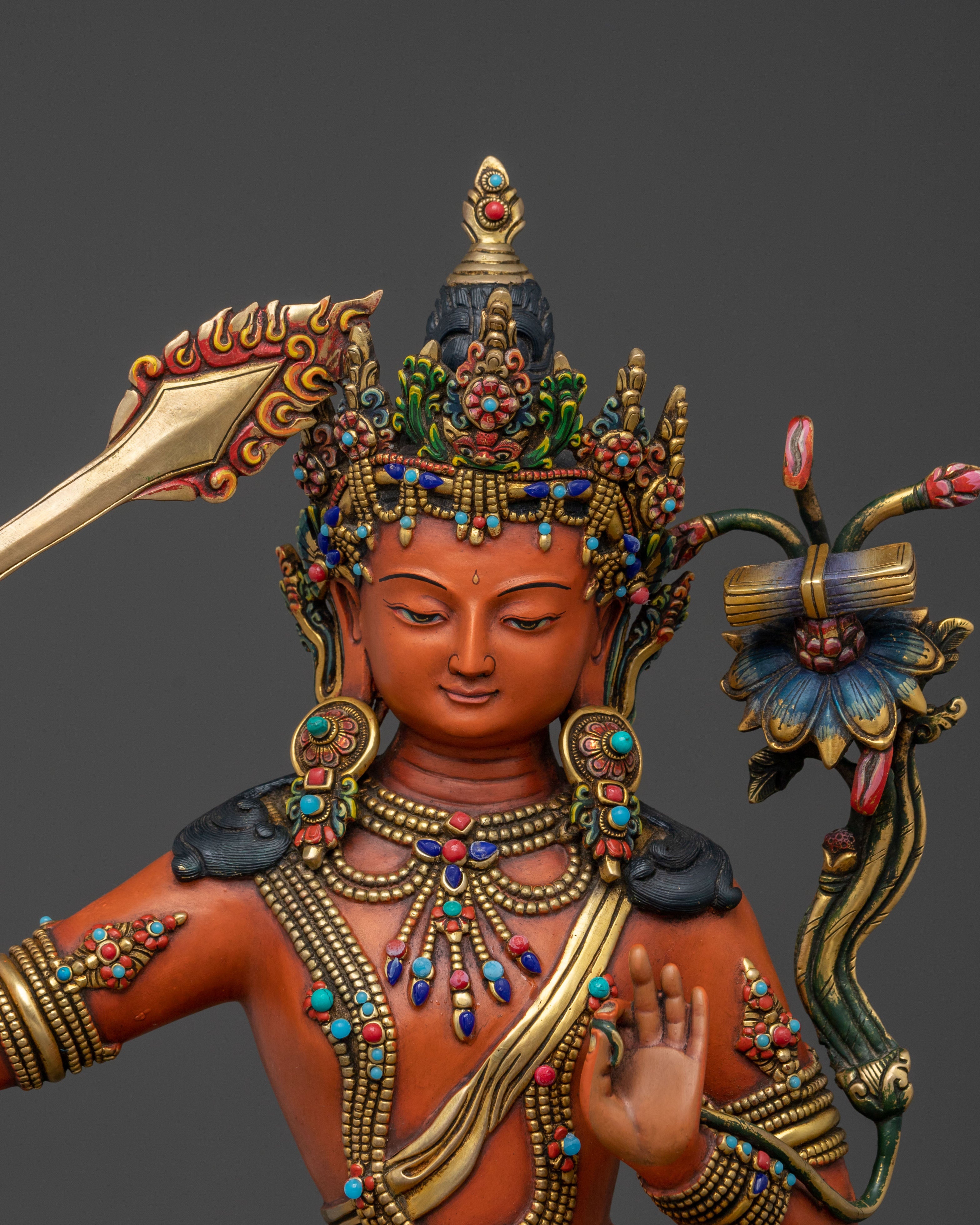 Handcrafted Five Bodhisattva Sacred Statue Set