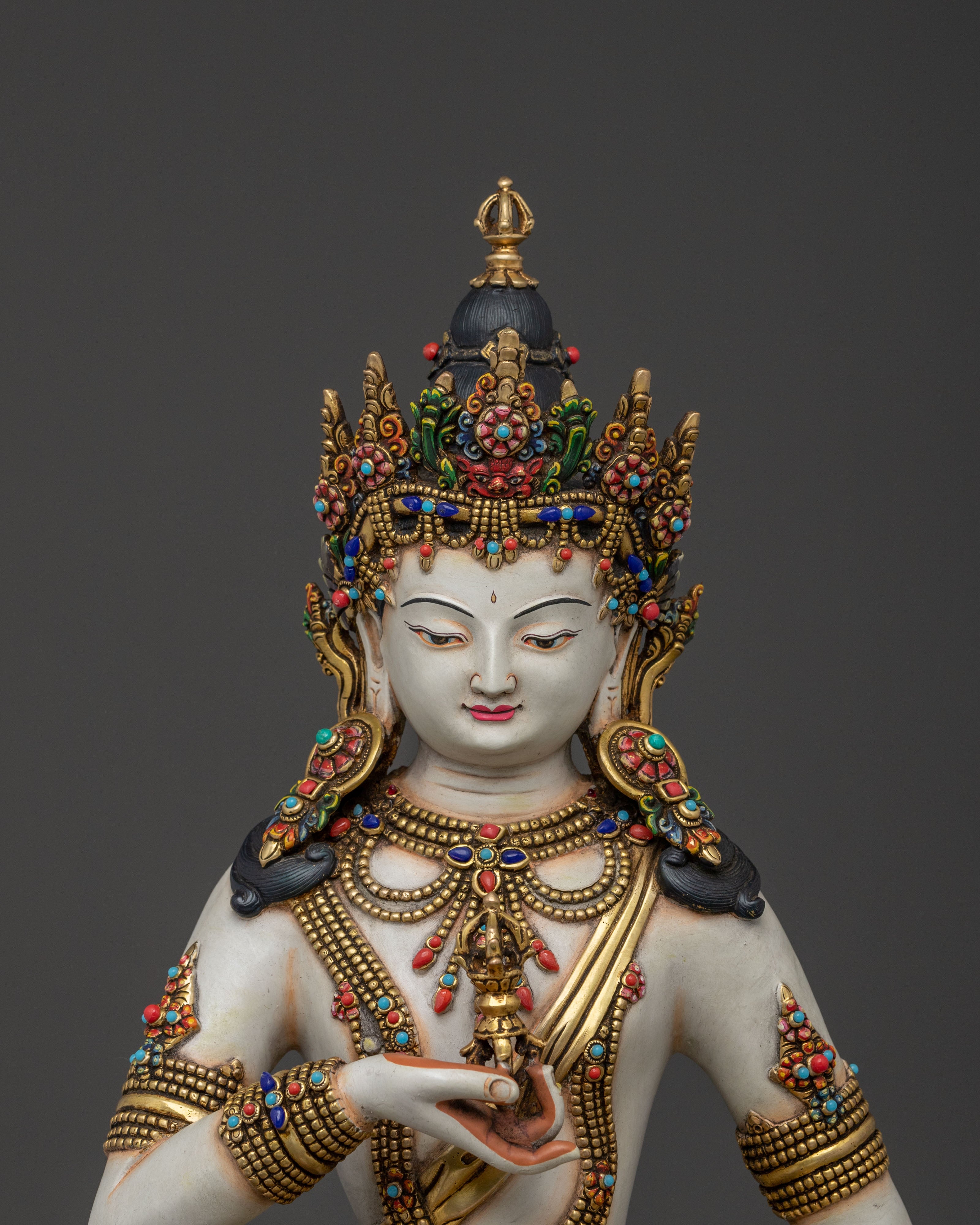 Handcrafted Five Bodhisattva Sacred Statue Set