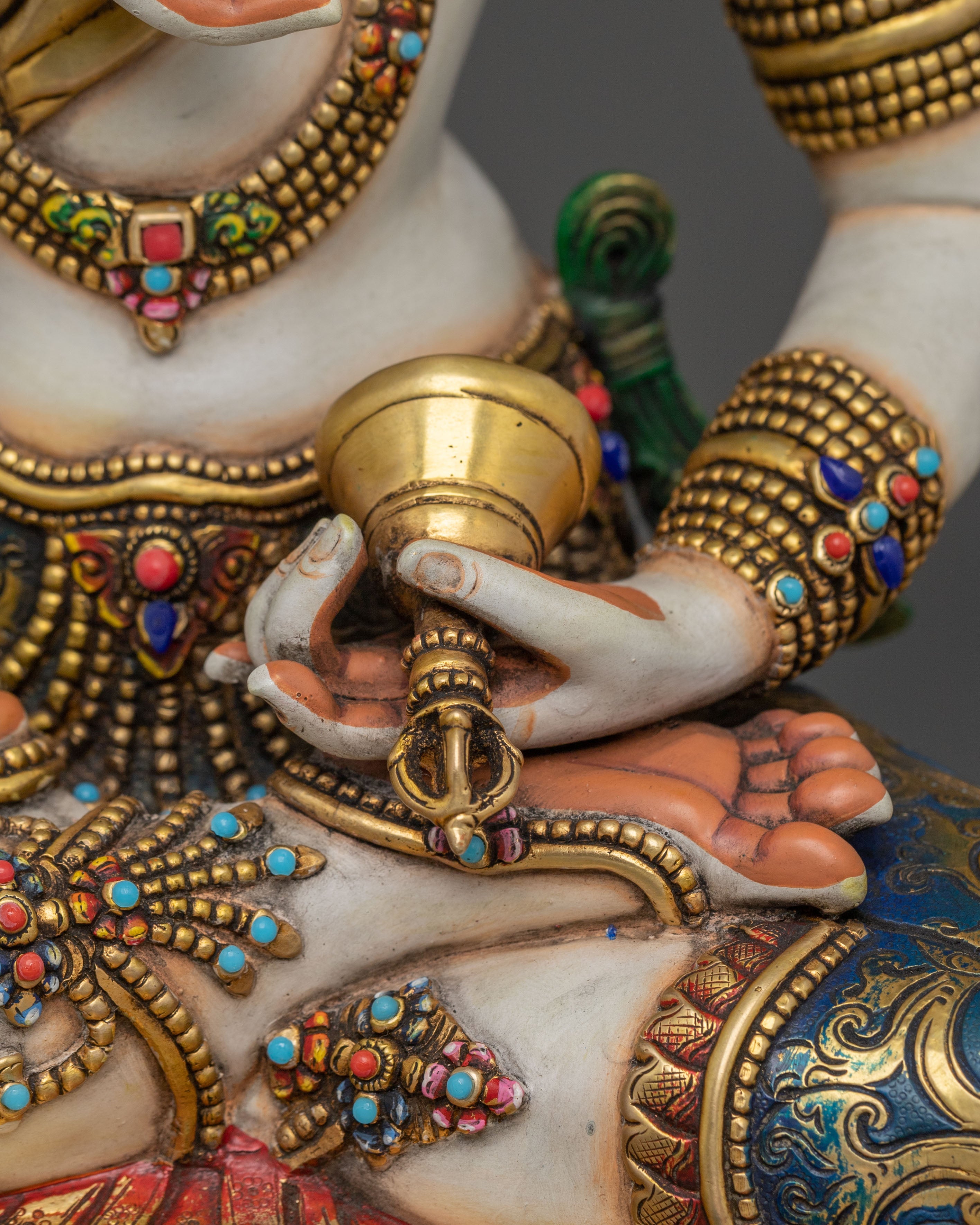 Handcrafted Five Bodhisattva Sacred Statue Set