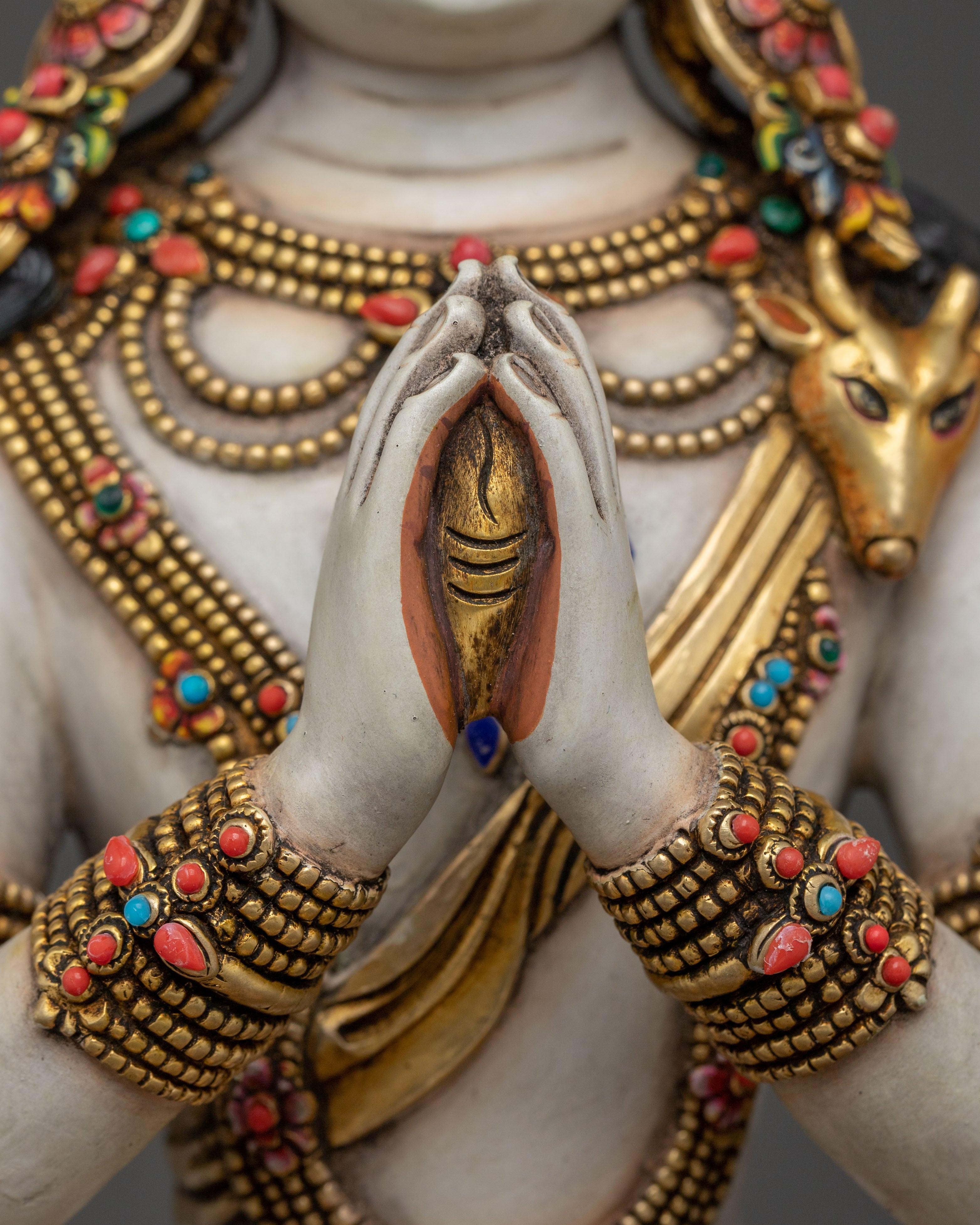 Handcrafted Five Bodhisattva Sacred Statue Set