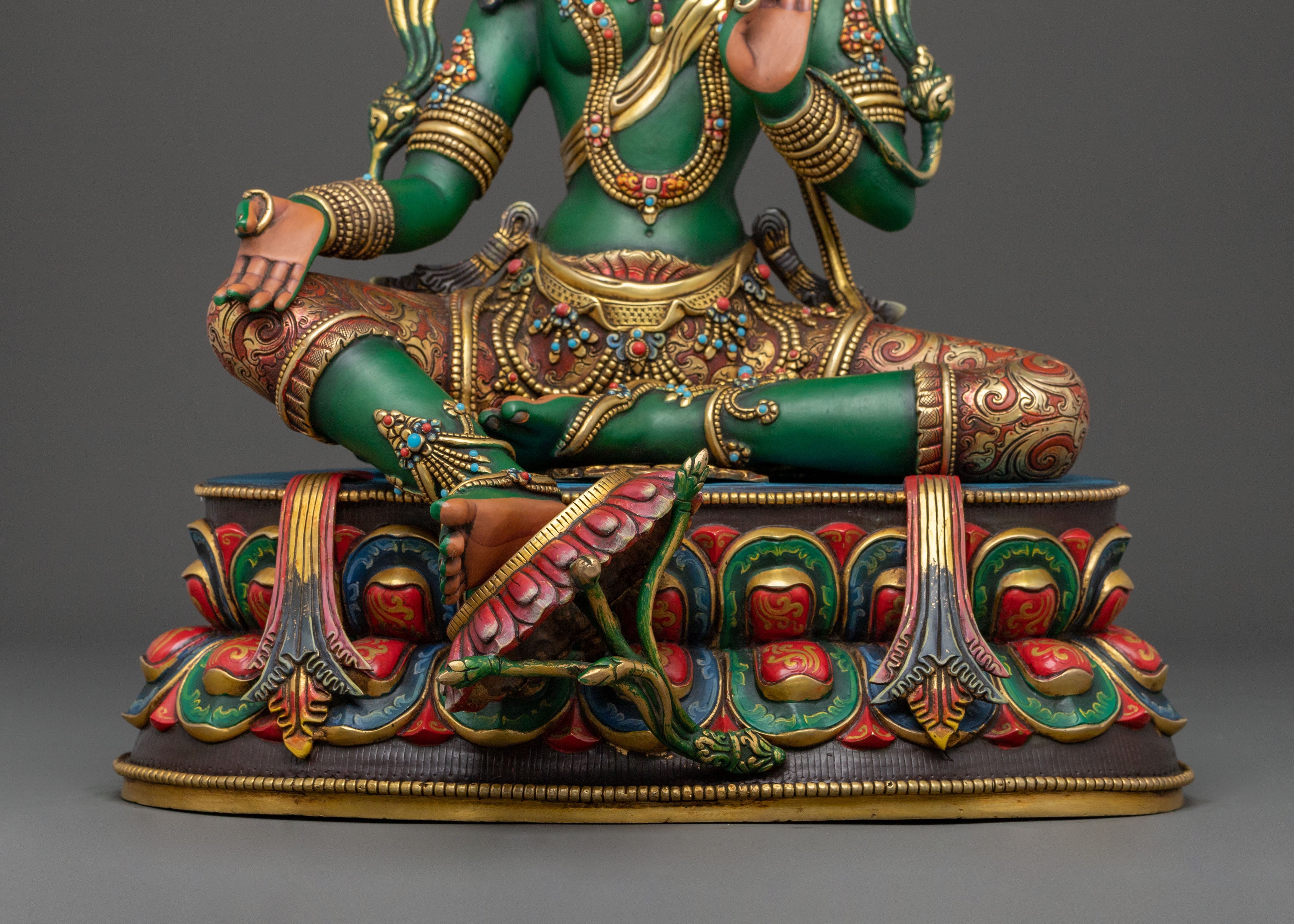 Handcrafted Five Bodhisattva Sacred Statue Set