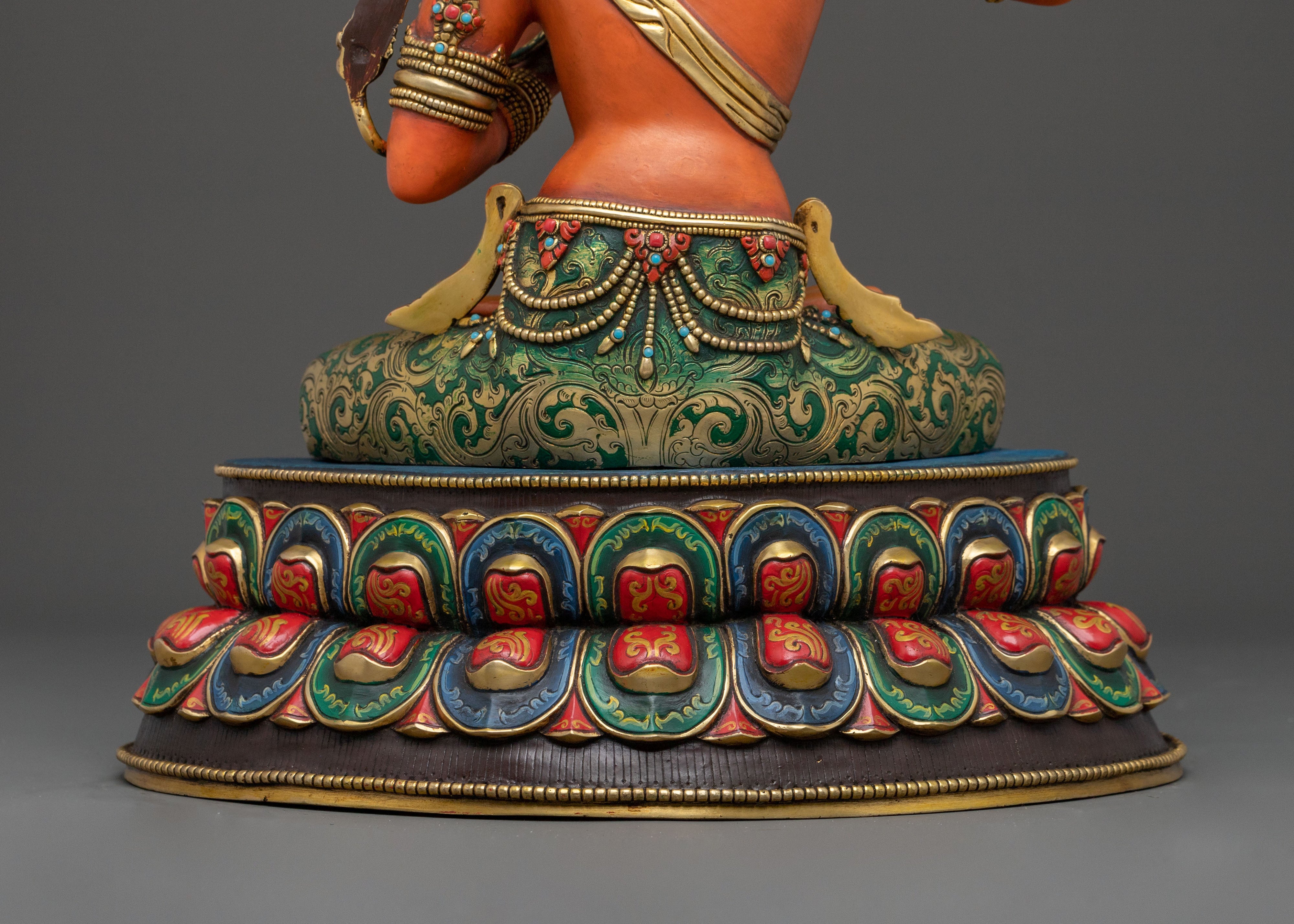 Handcrafted Five Bodhisattva Sacred Statue Set