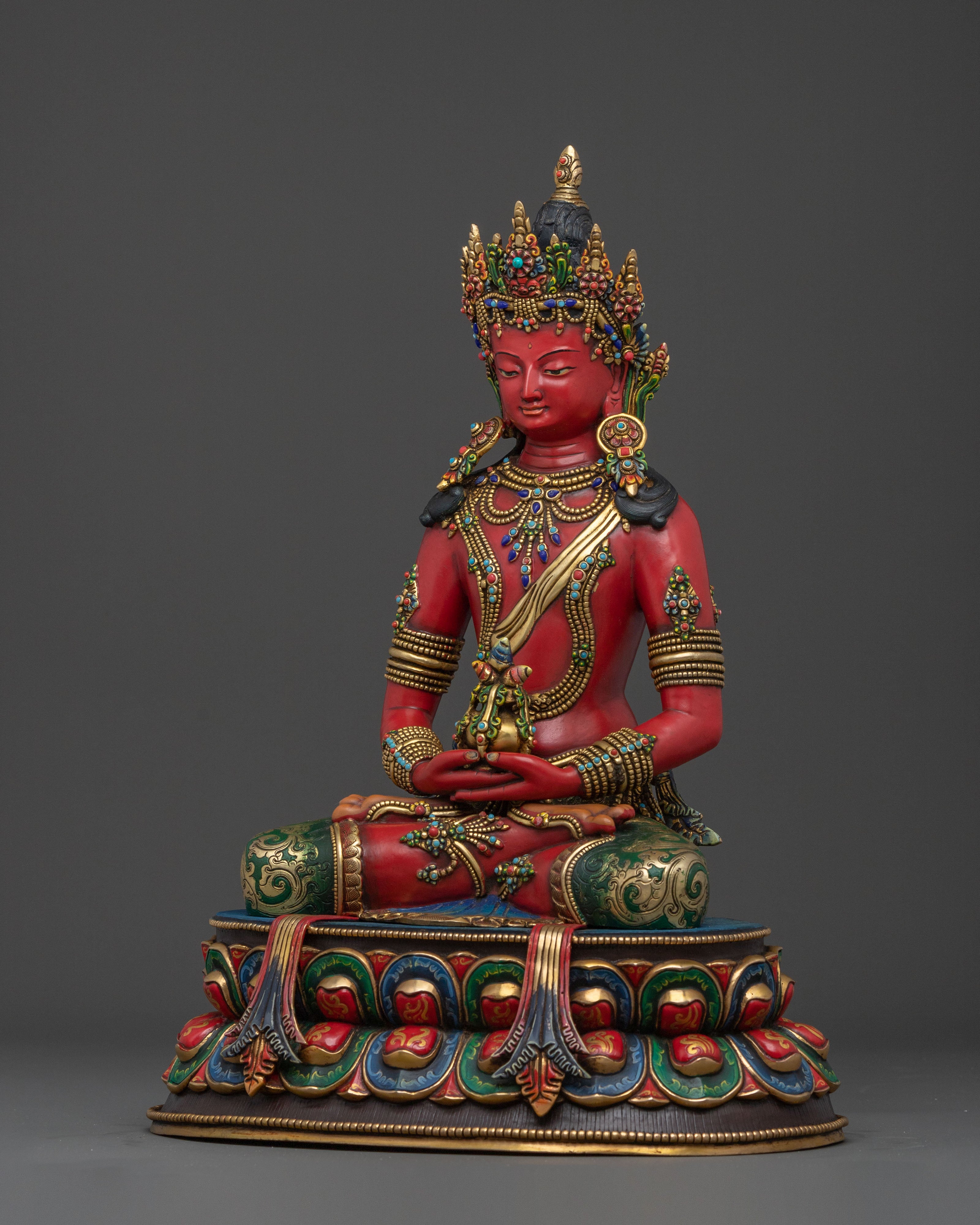 Handcrafted Five Bodhisattva Sacred Statue Set