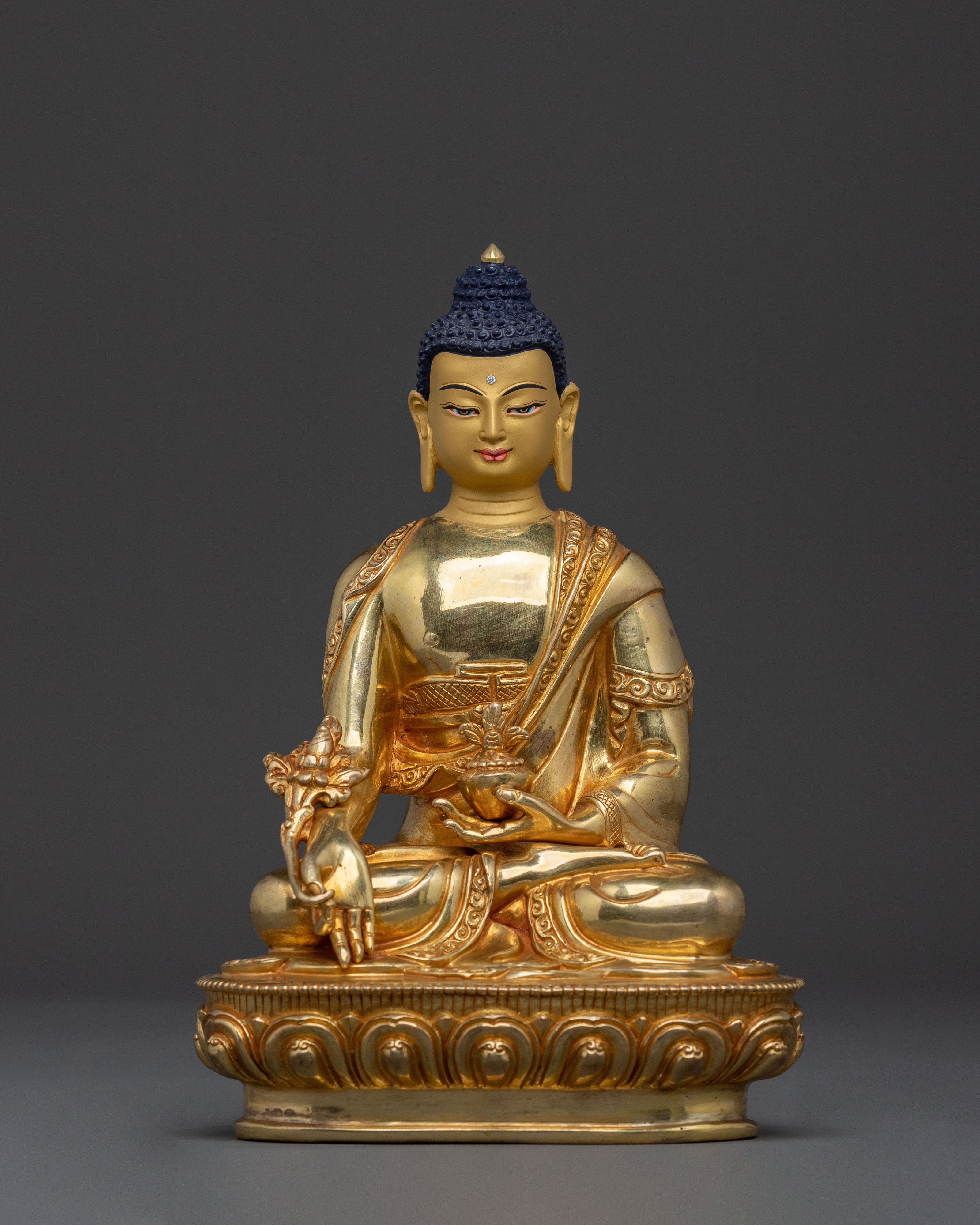 Three Buddhas Copper Statue Set | Golden Figurines