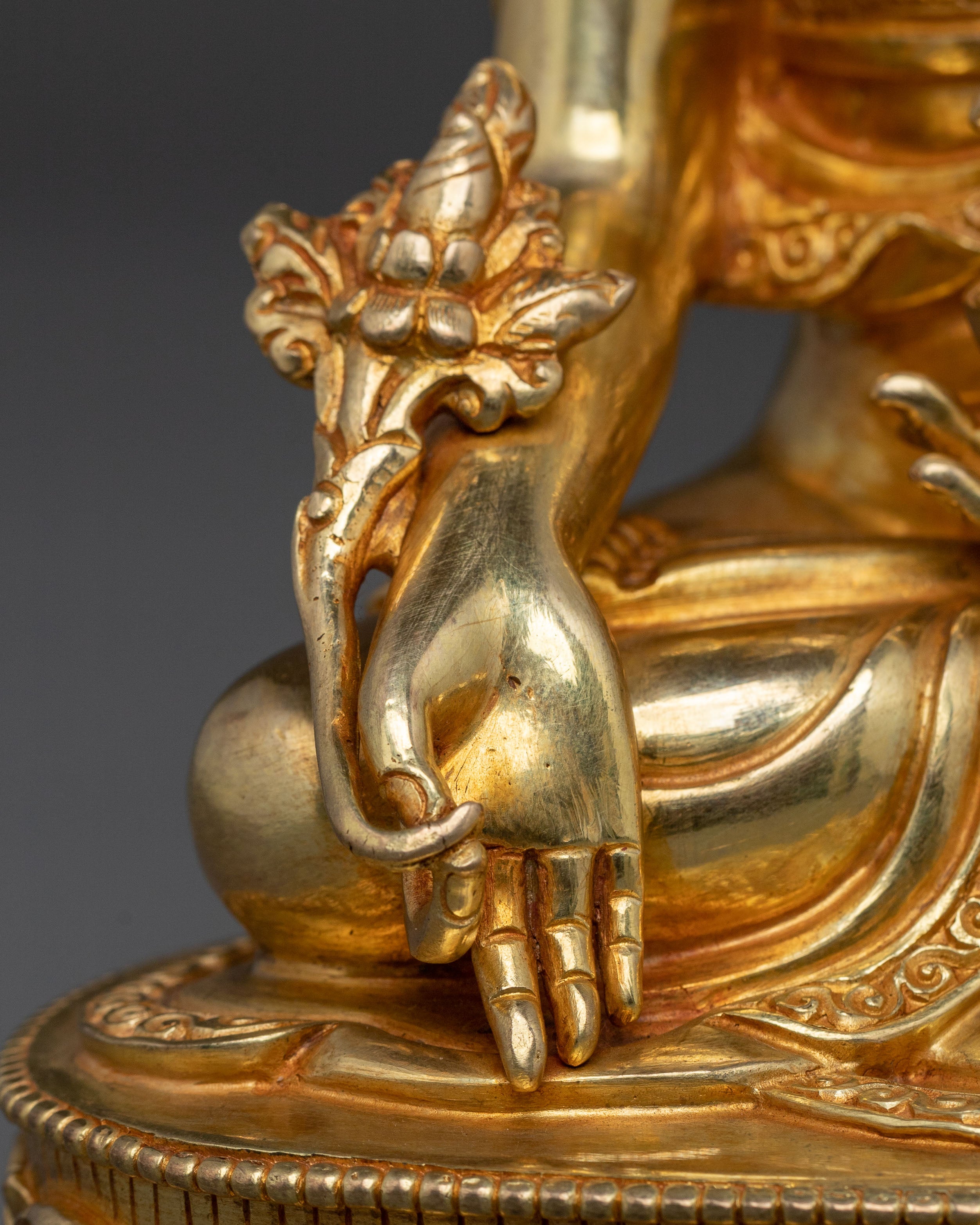 Three Buddhas Copper Statue Set | Golden Figurines