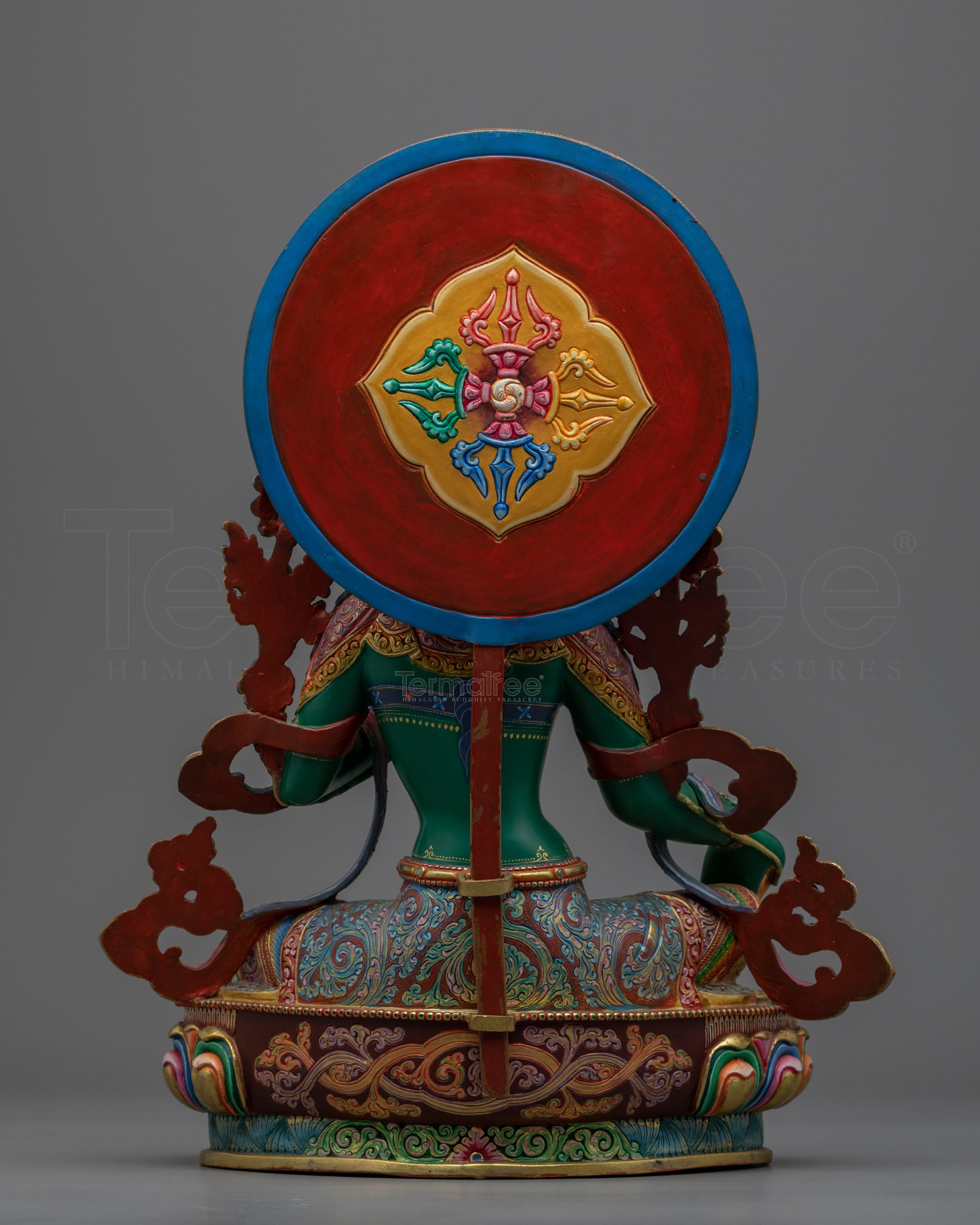 Meditative Mind Green Tara Mantra Practice Statue | Traditional Tibetan Artwork - Termatree