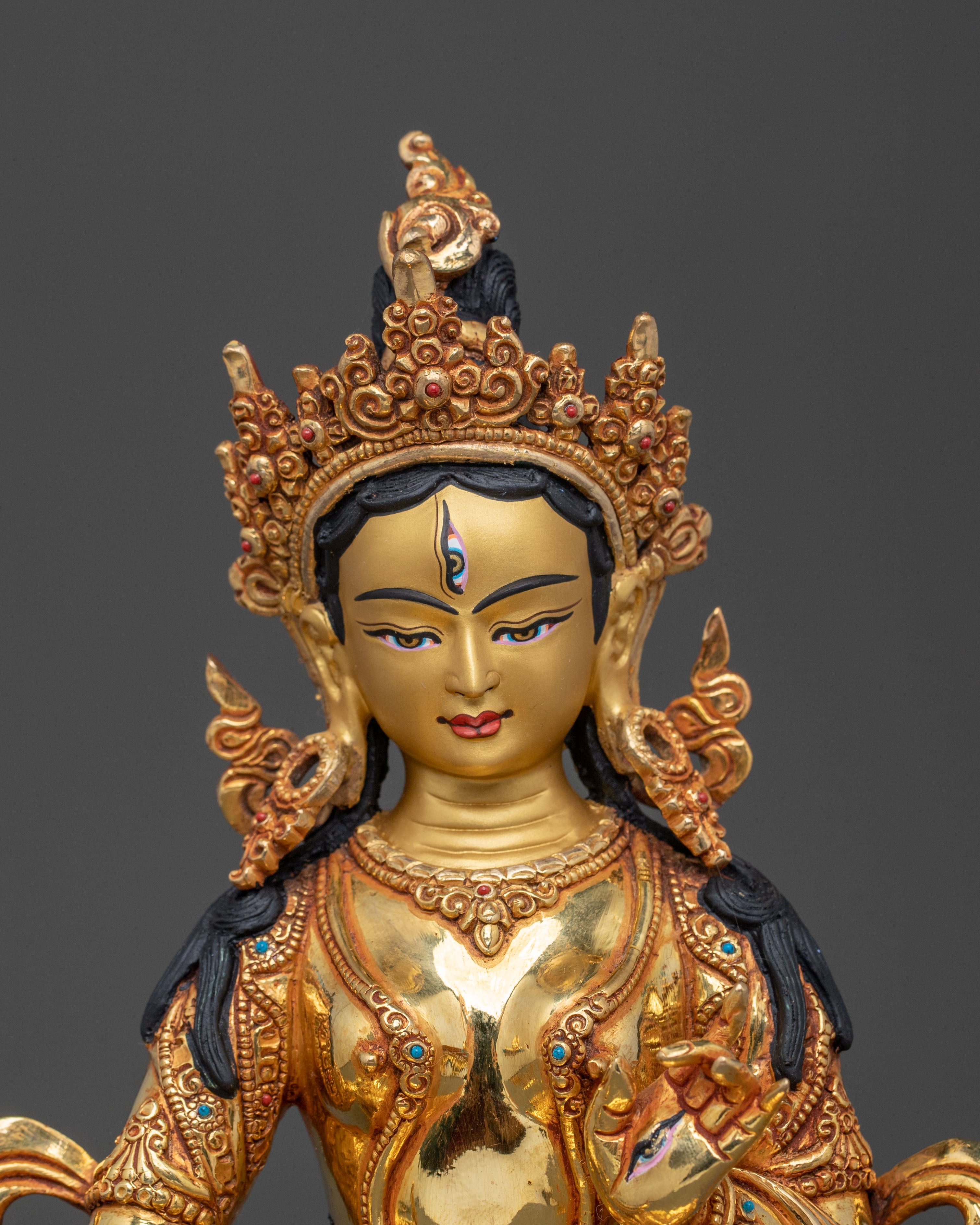 Traditional Dukar Statue | 24K Gold Gilded