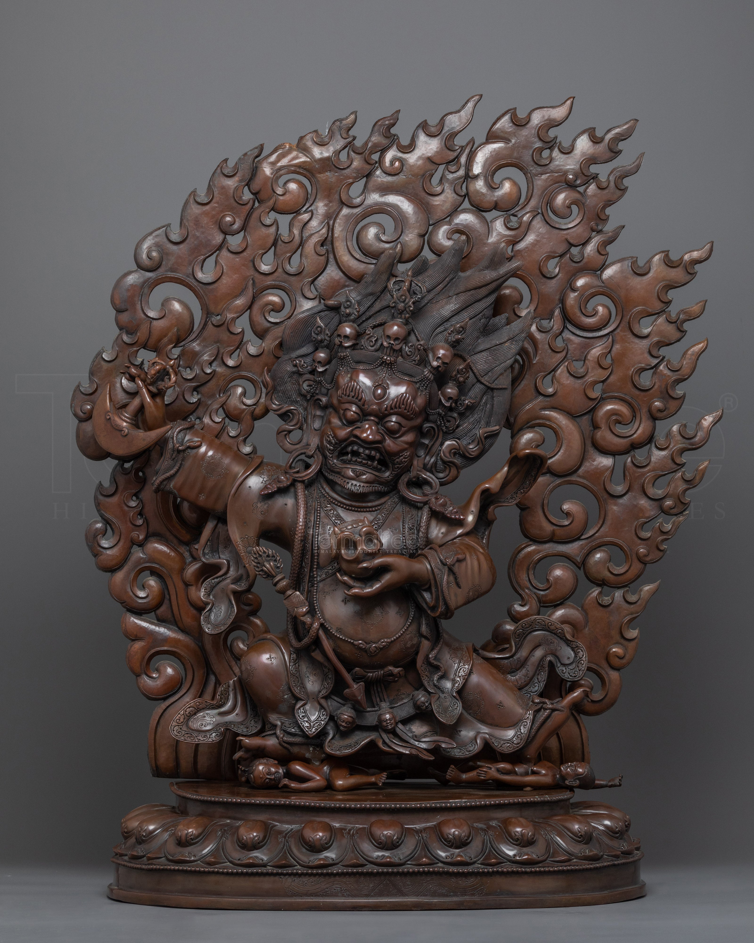 Mahakala Bernagchen Copper Statue | Buddhist Deity Figurine For Ritual