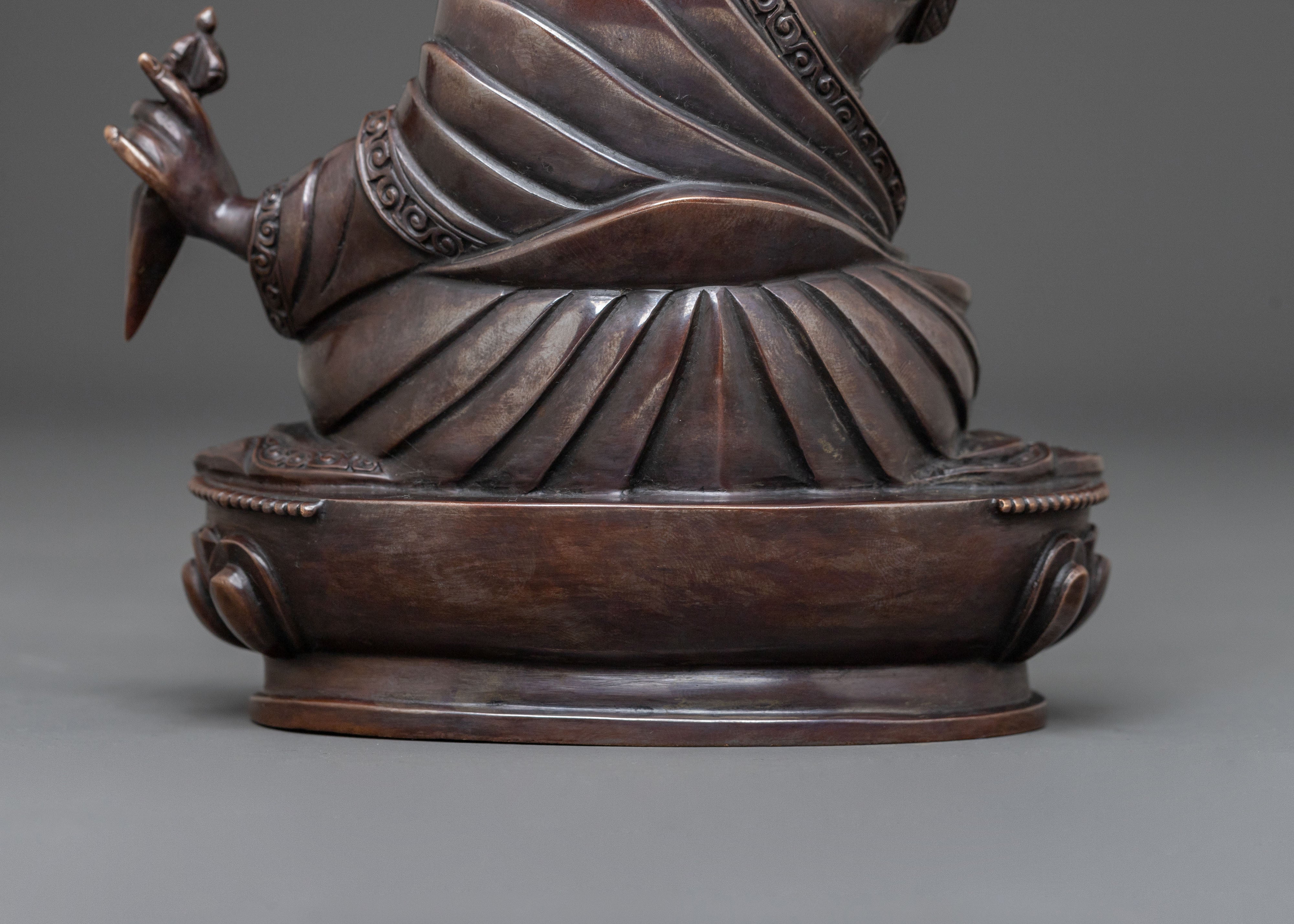 2nd Gyalwa Karmapa Oxidized Copper Statue | Divine Figurine