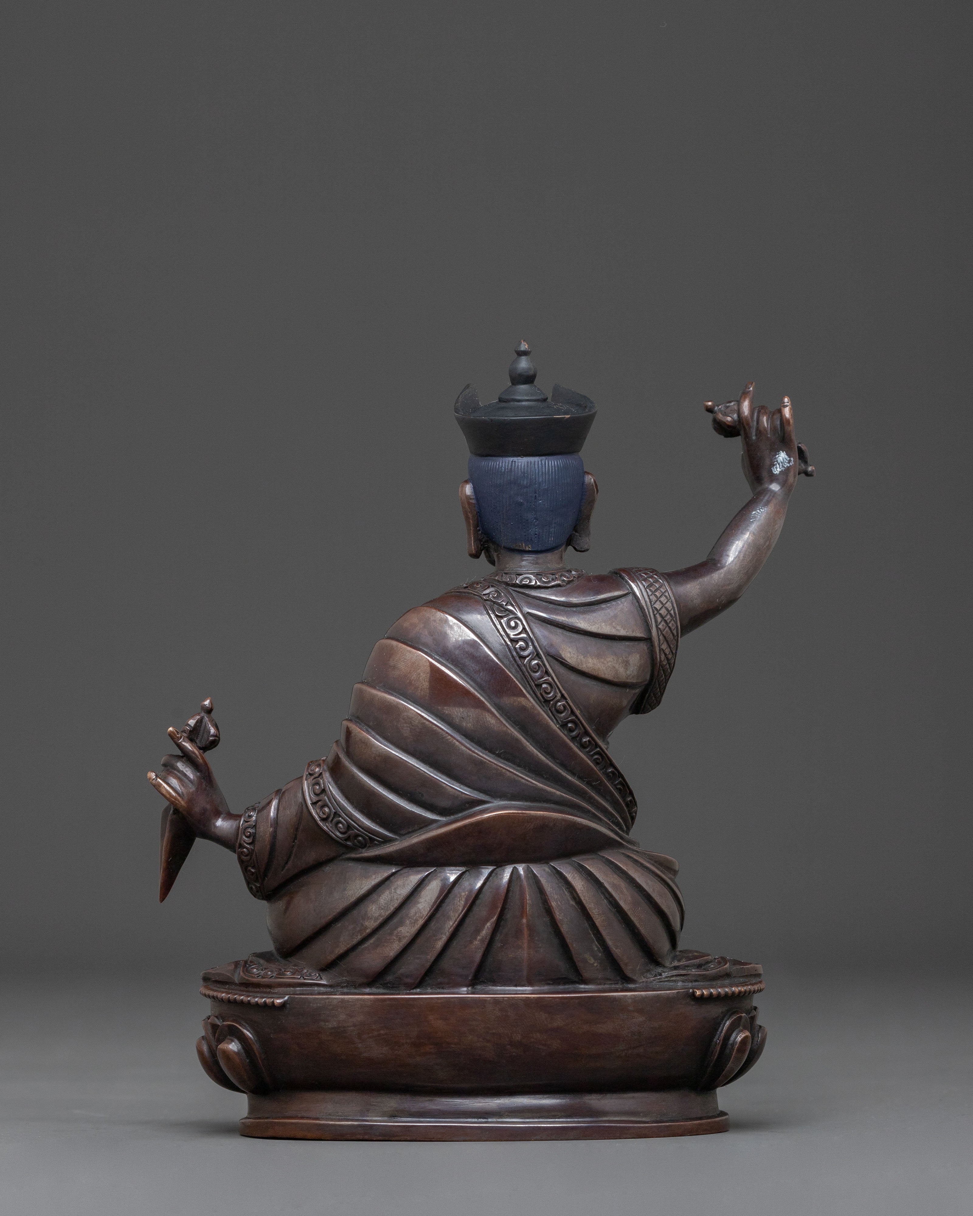 2nd Gyalwa Karmapa Oxidized Copper Statue | Divine Figurine