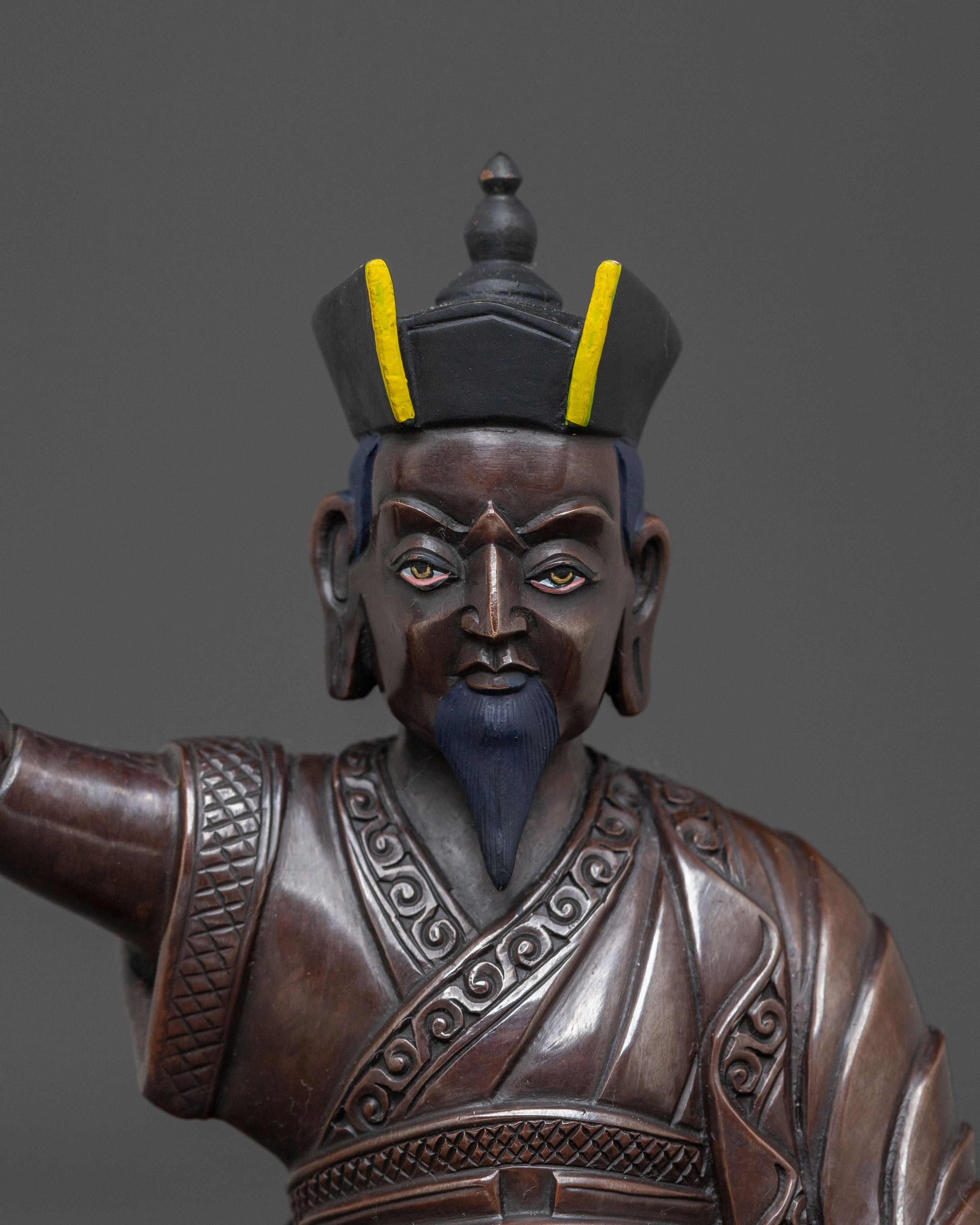 2nd Gyalwa Karmapa Oxidized Copper Statue | Divine Figurine