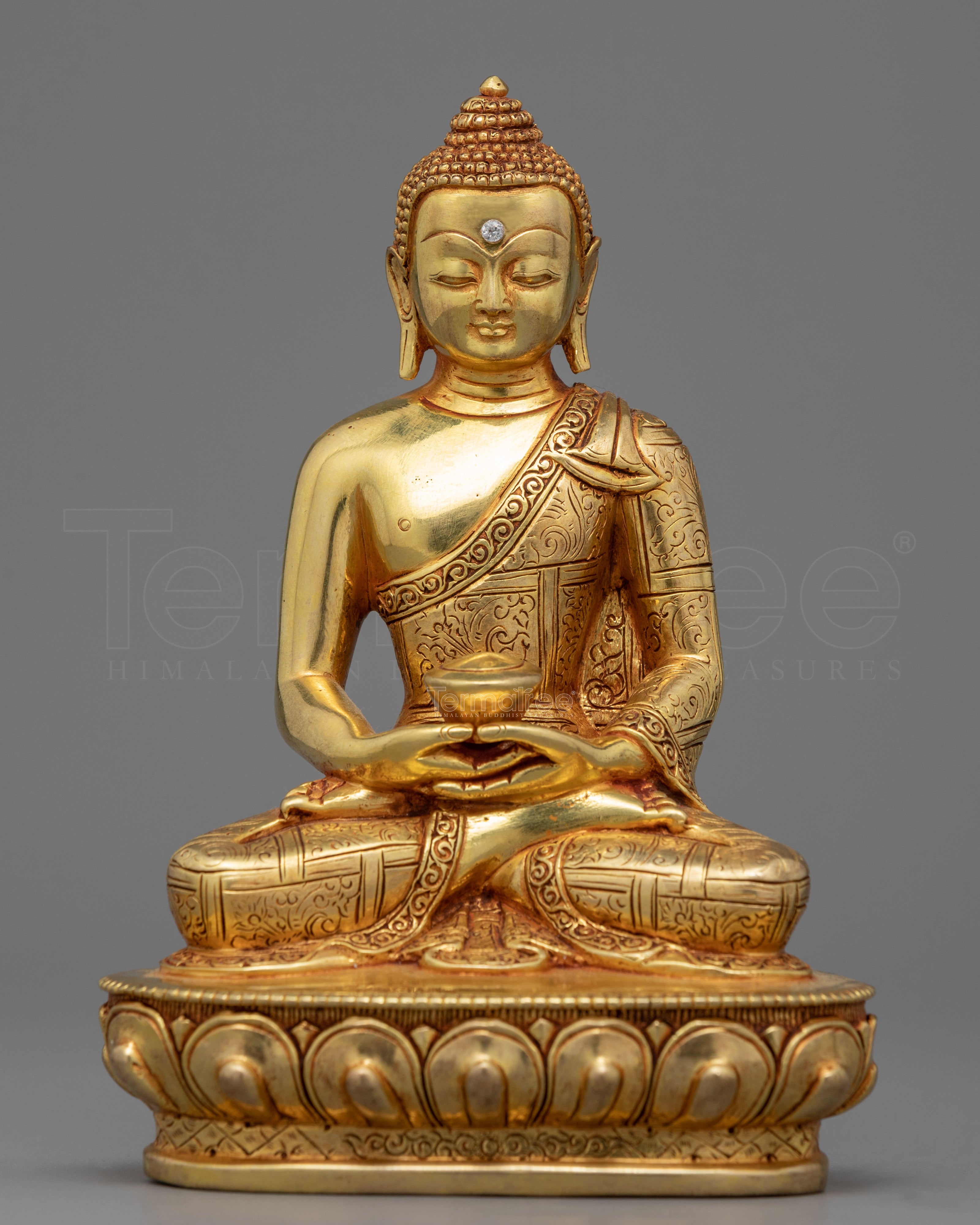 Amitabha Buddha Mantra Practice Statue | Traditional Hand-Made Buddha Of Infinite Light Art