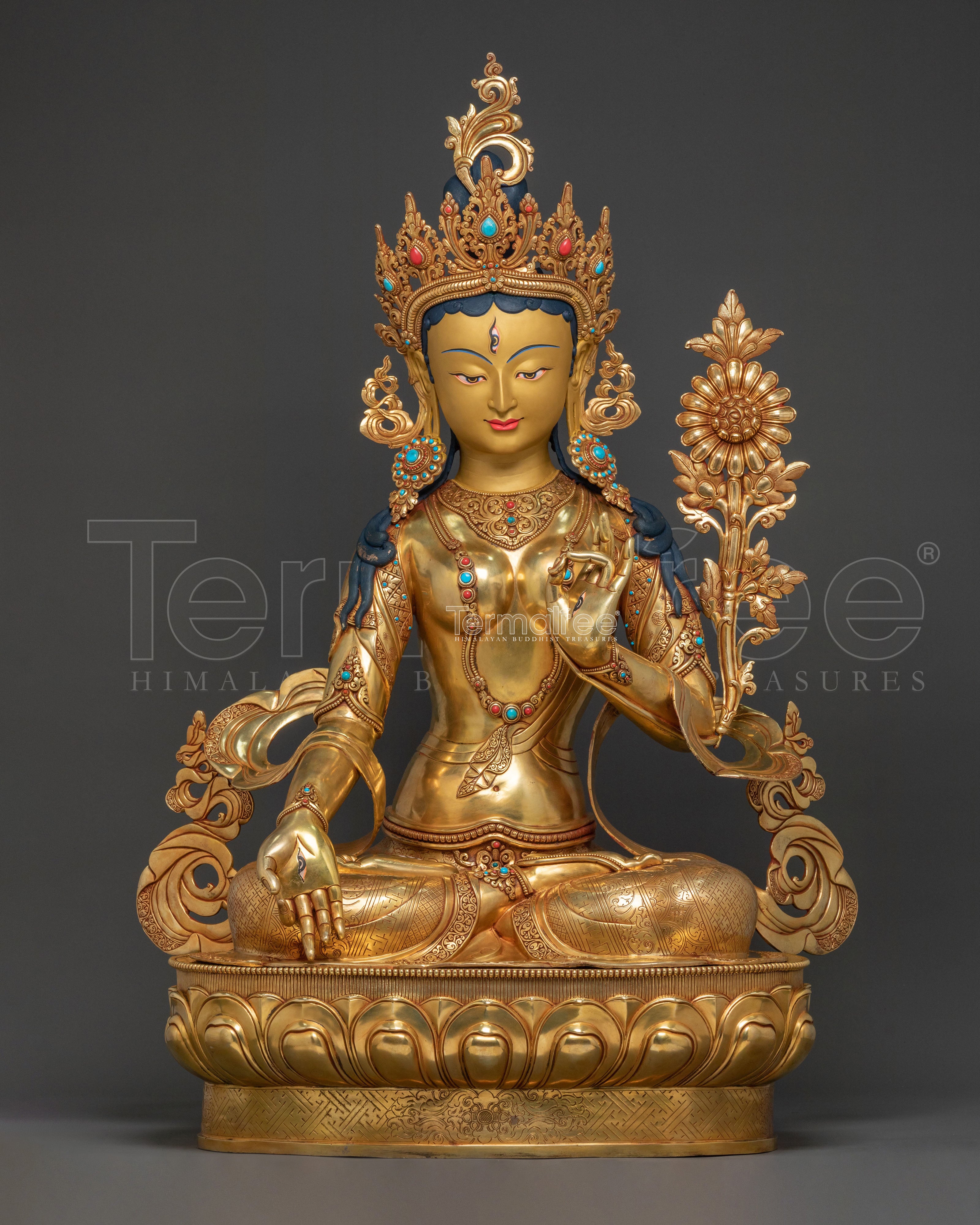 White Tara Figurine: Divine Goddess of Longevity