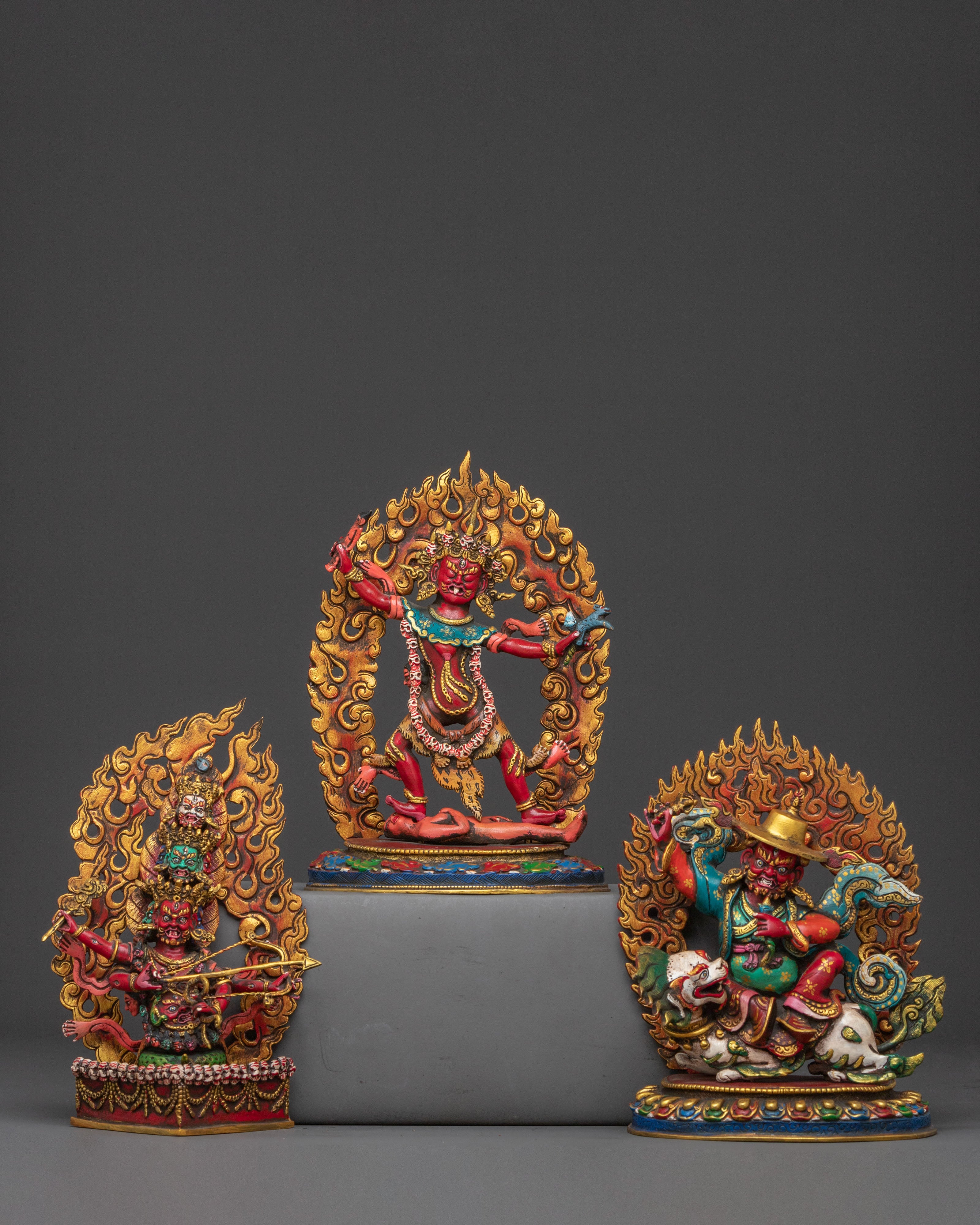 Three Nyingma Protectors Statue 