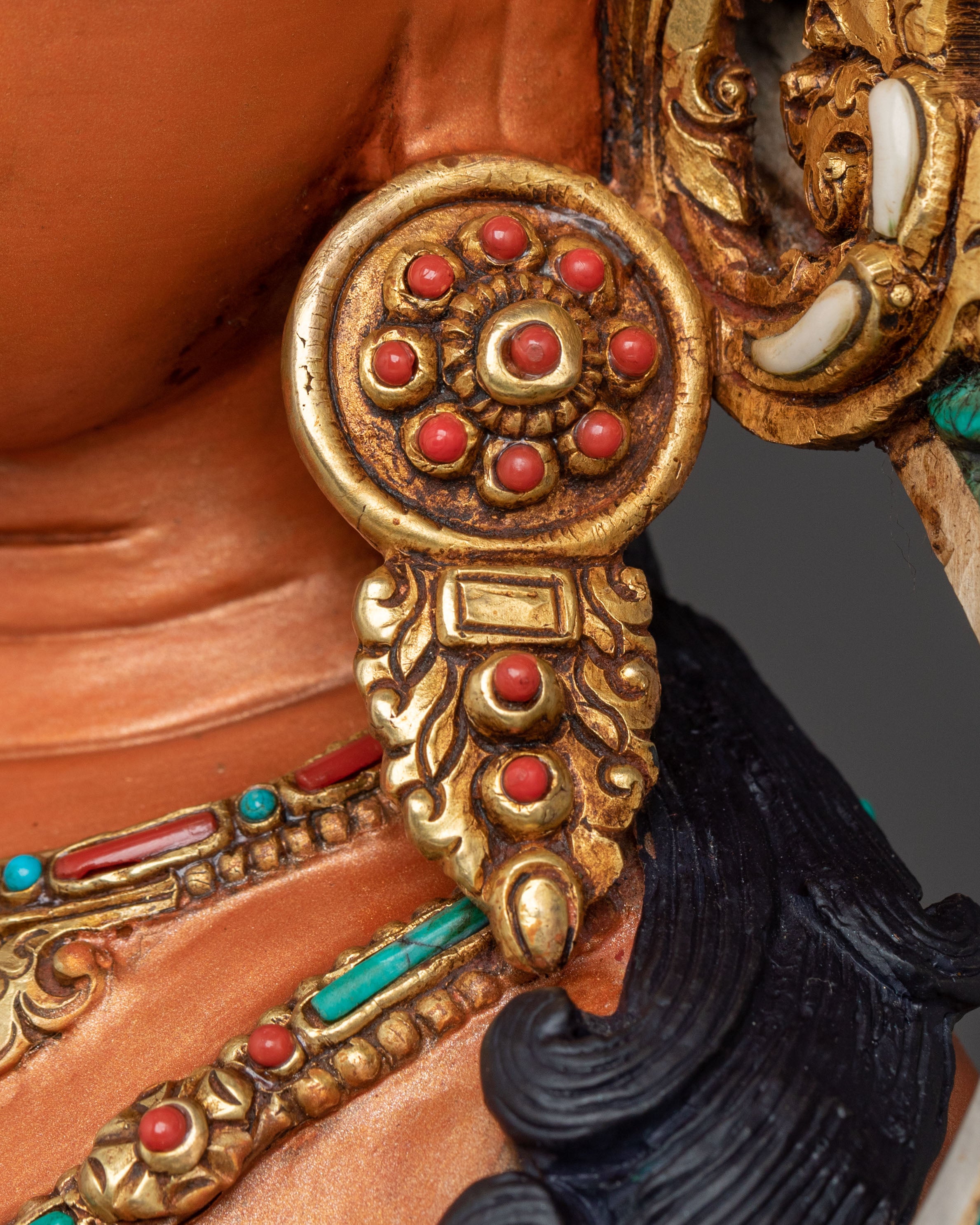 Manjushri Statue: Tibetan Buddhist Handcrafted Figurine