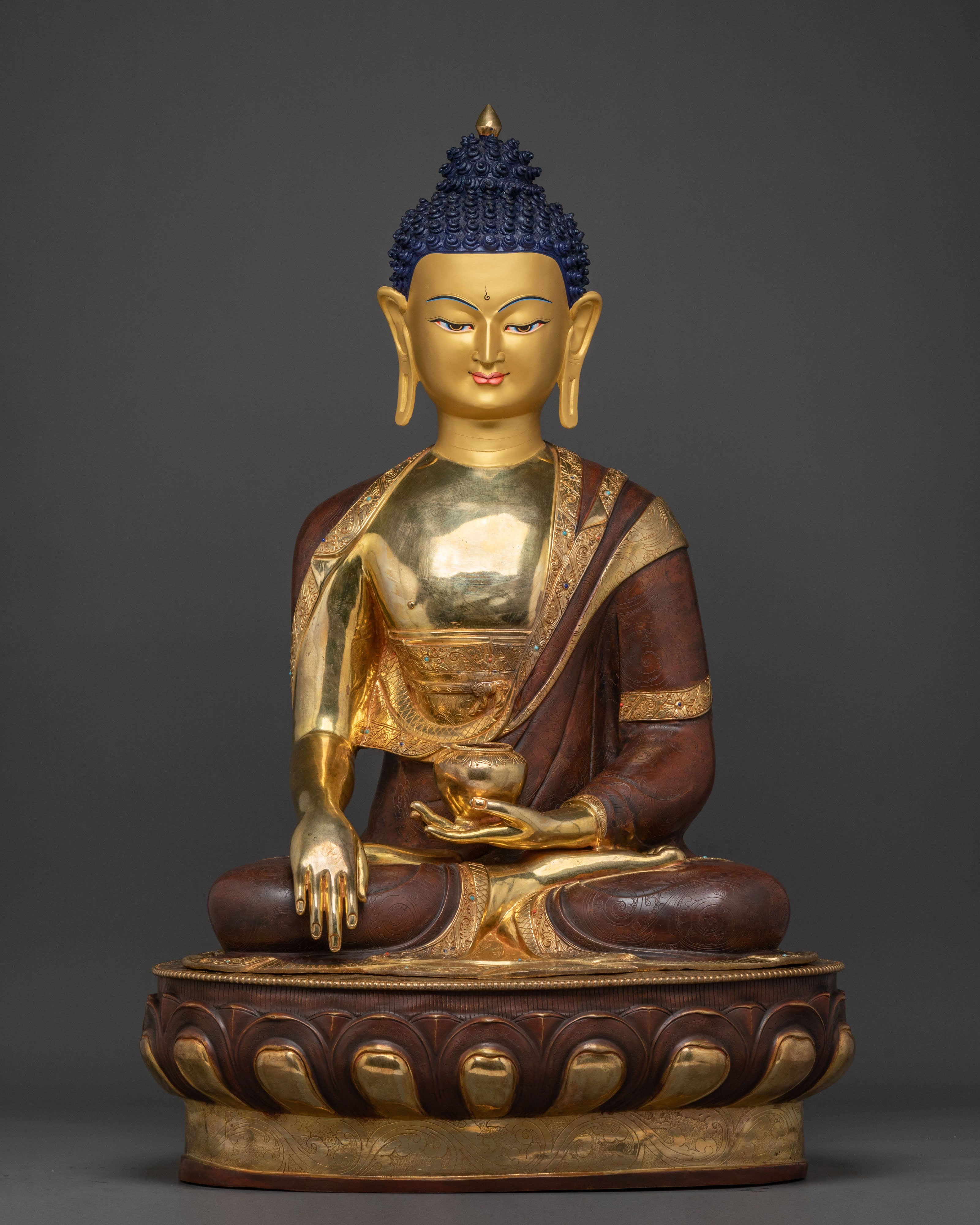 Tibetan Shakyamuni Buddha Sacred Statue | Buddhist Altar Decor