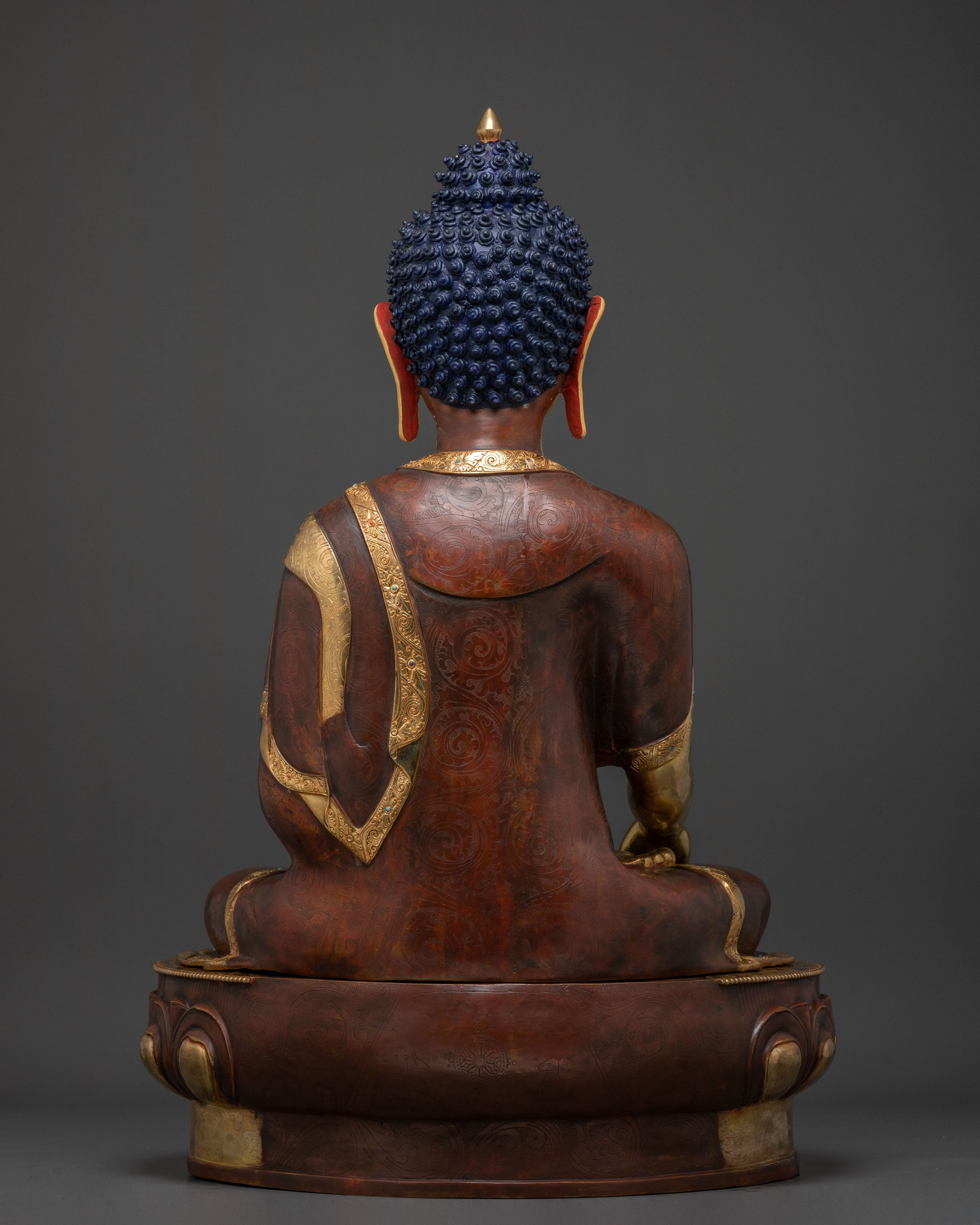 Tibetan Shakyamuni Buddha Sacred Statue | Buddhist Altar Decor