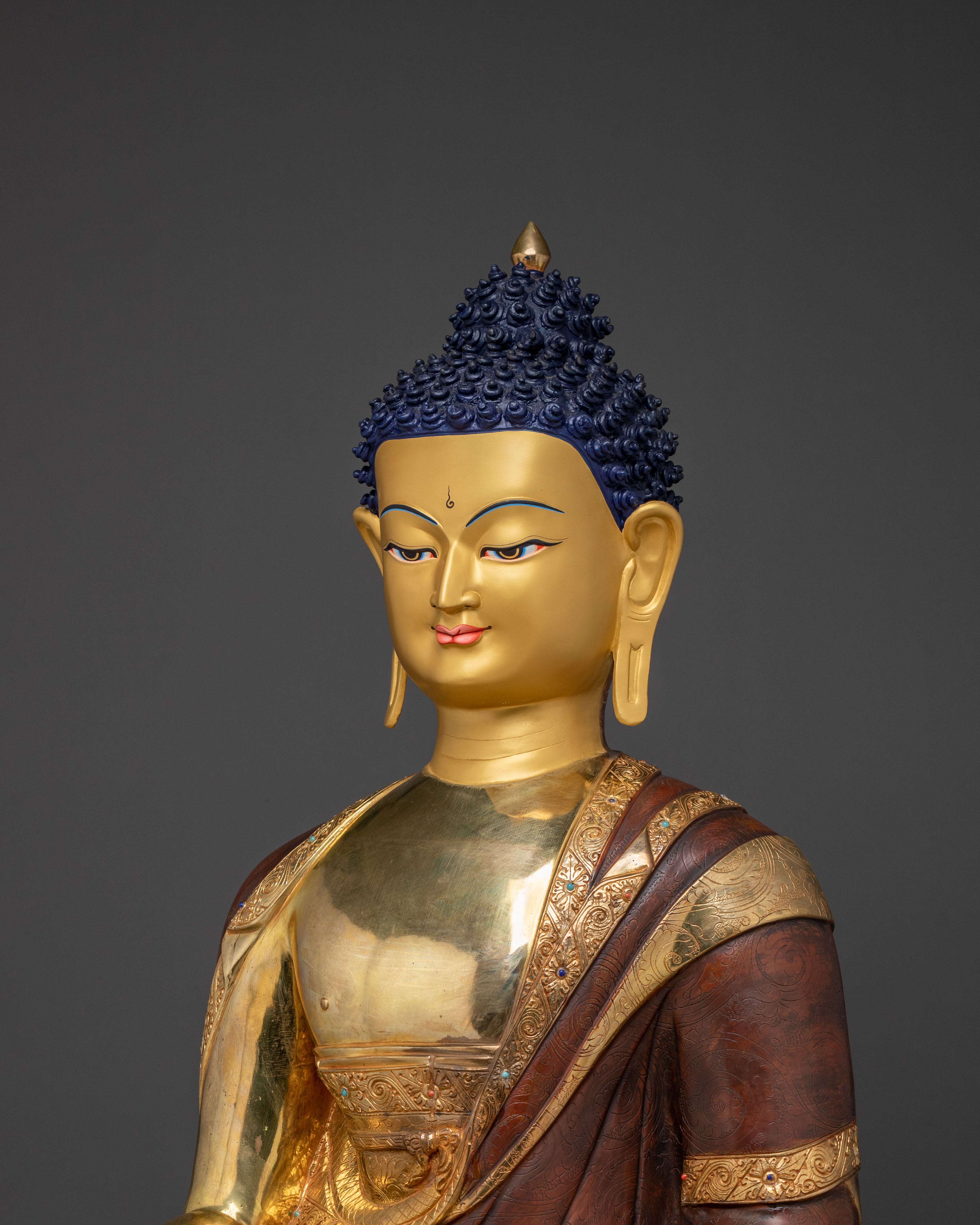 Tibetan Shakyamuni Buddha Sacred Statue | Buddhist Altar Decor