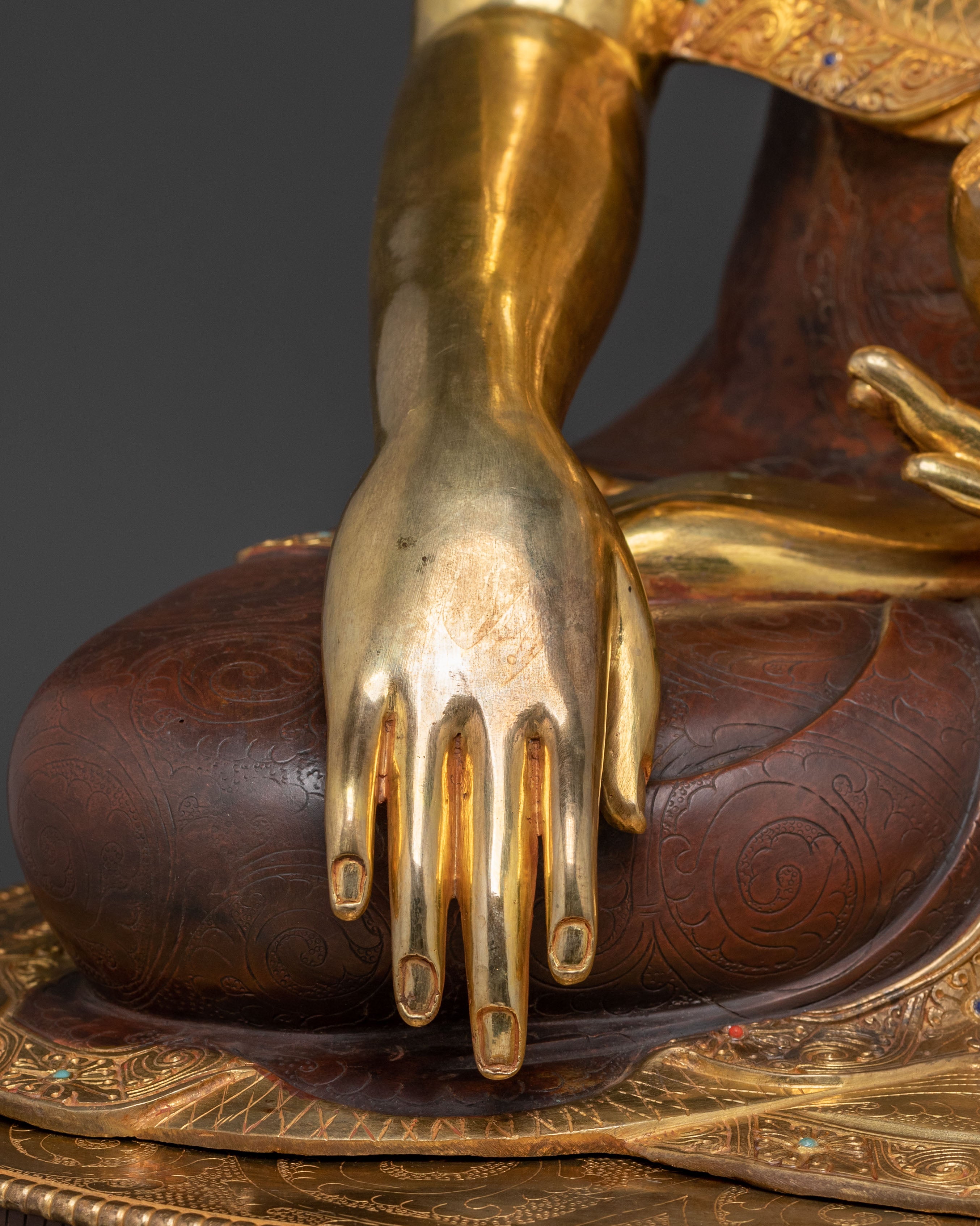 Tibetan Shakyamuni Buddha Sacred Statue | Buddhist Altar Decor