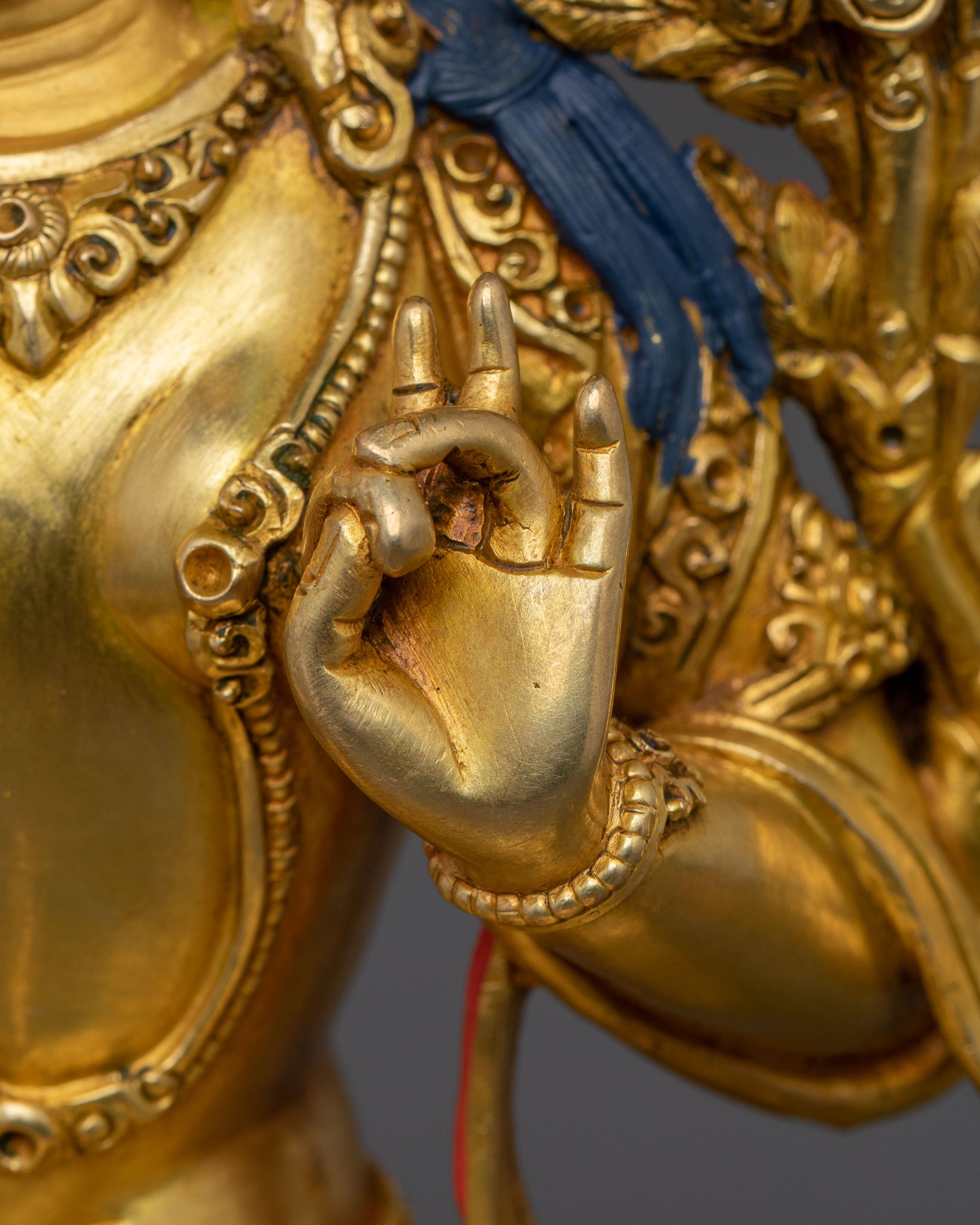 A Radiant Handcrafted Boddhisattva Statue Set | Meditation Altar Set