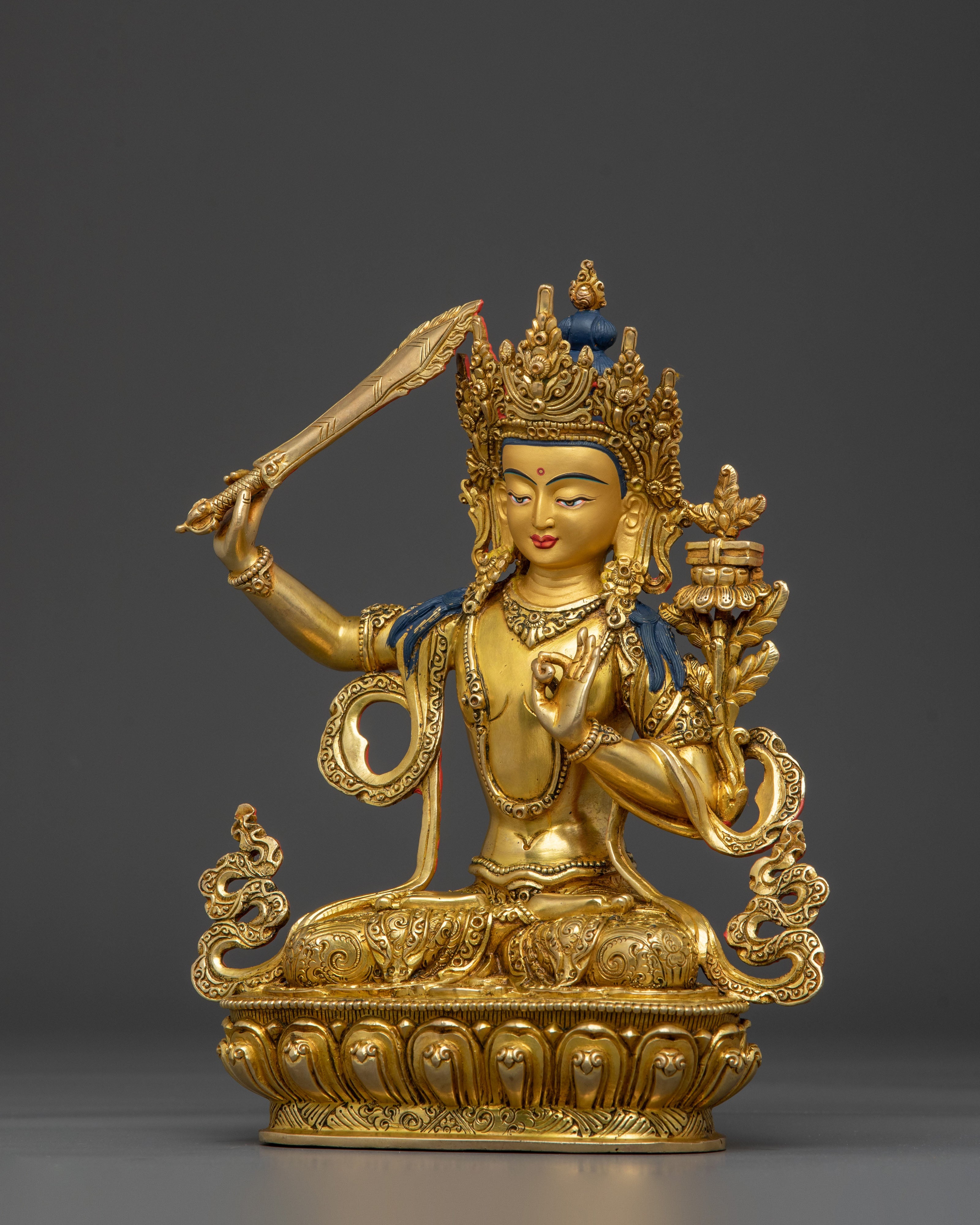A Radiant Handcrafted Boddhisattva Statue Set | Meditation Altar Set