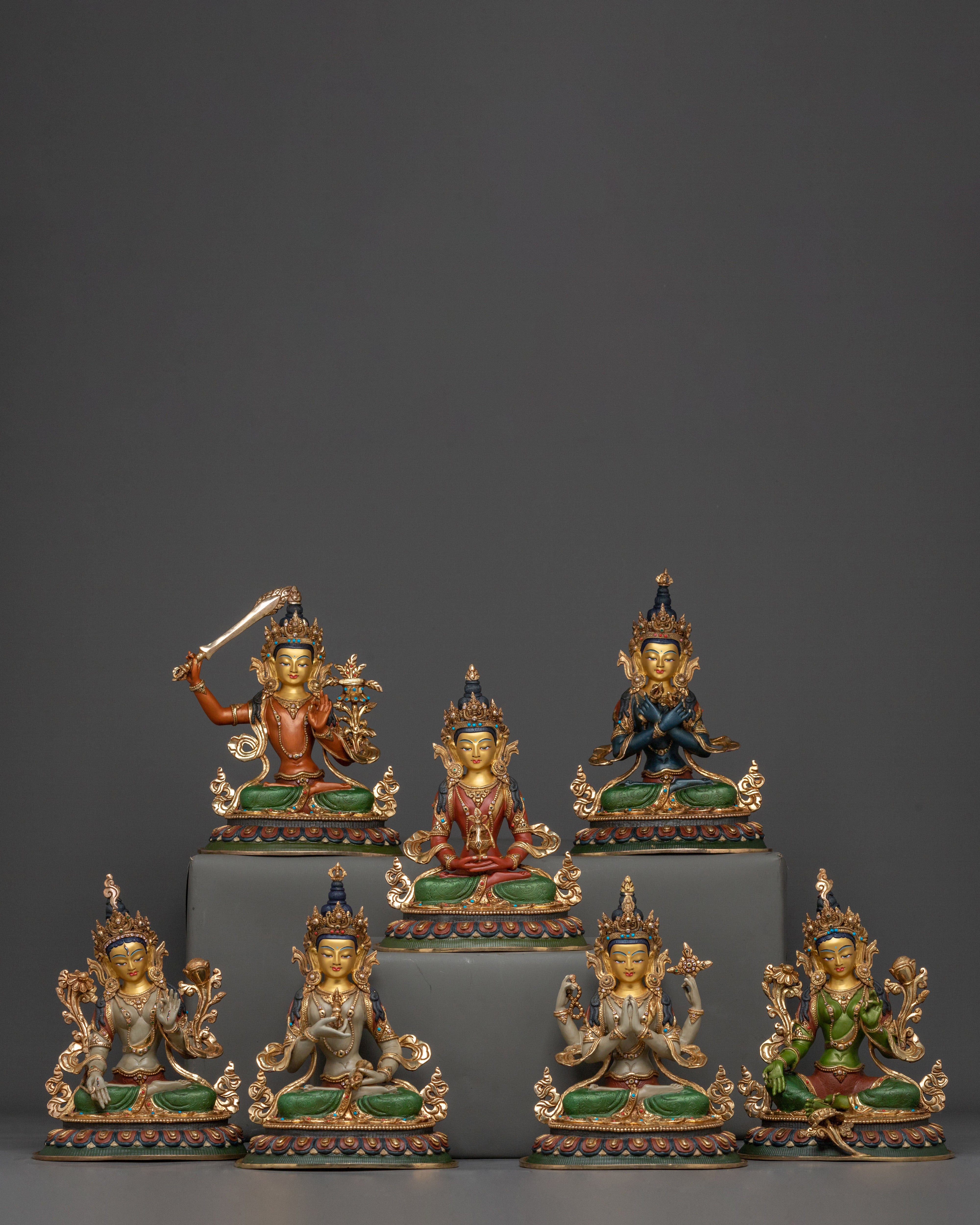 Seven Boddhisattva Statue Set 