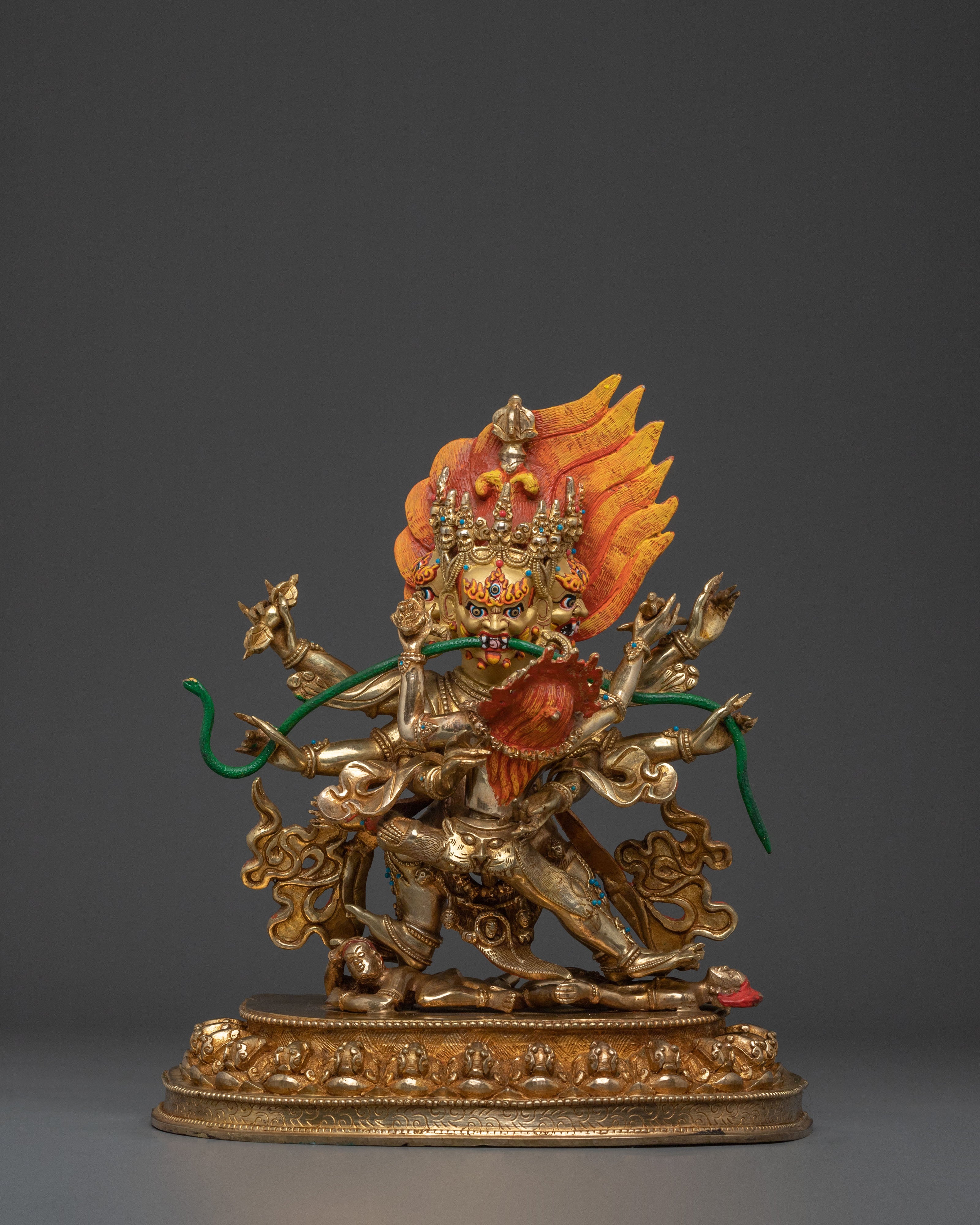 Mahachakra Vajrapani with consort: Himalayan Handcrafted Statue