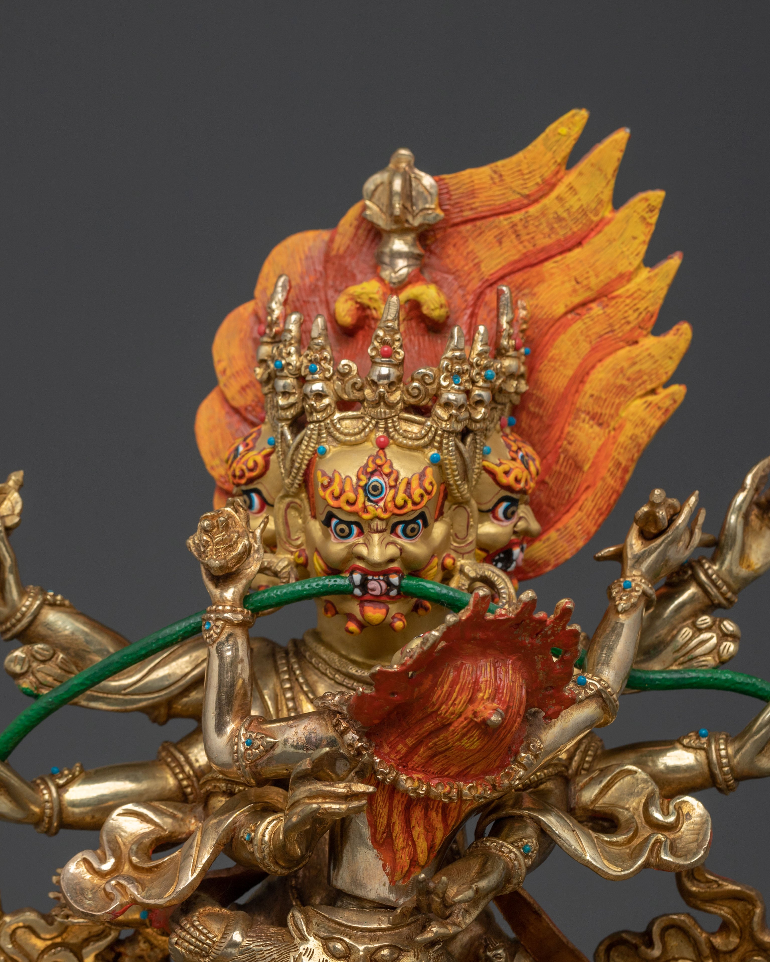 Mahachakra Vajrapani with consort: Himalayan Handcrafted Statue