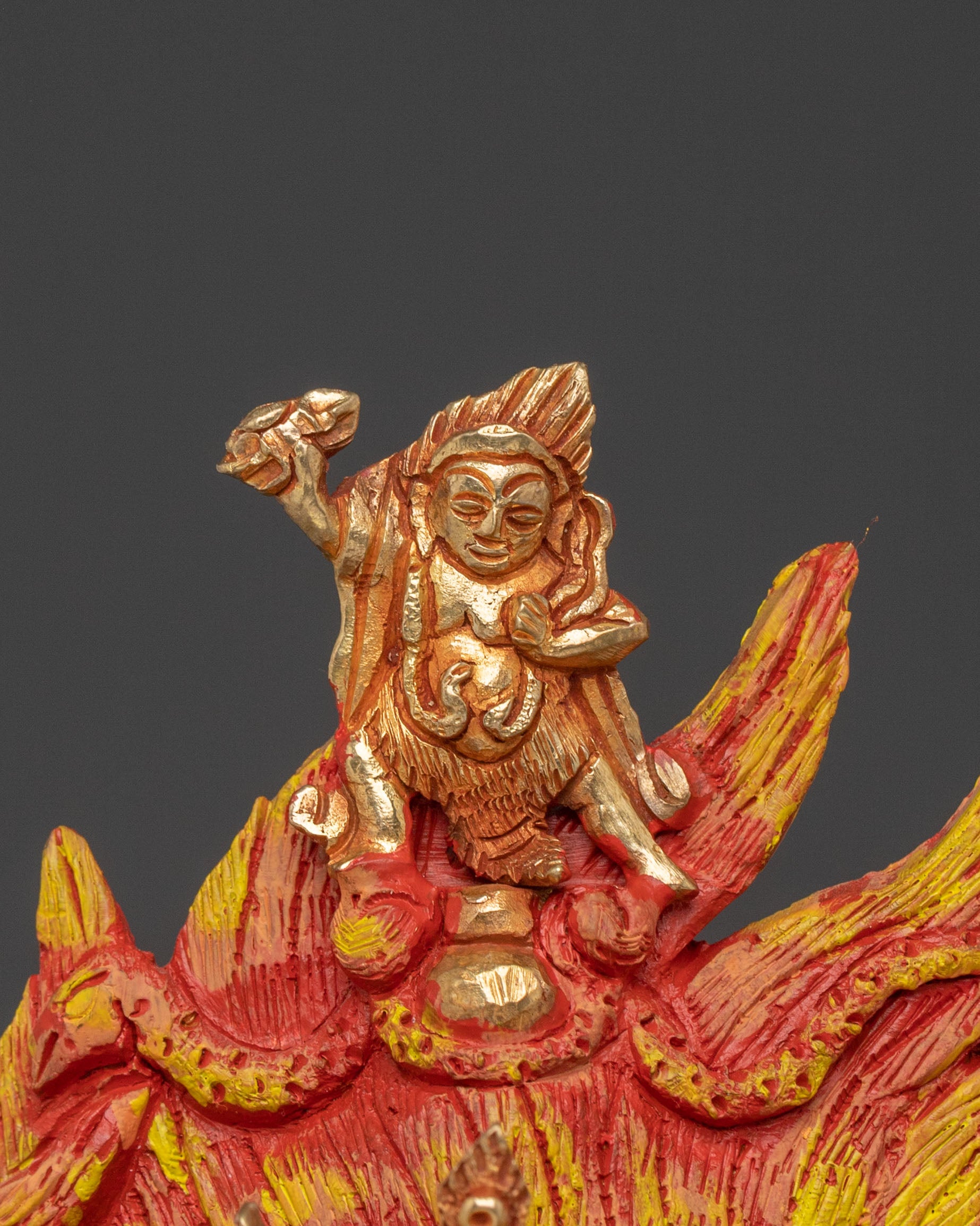 Mahachakra Vajrapani with Consort Statue: 24K Gold Gilded