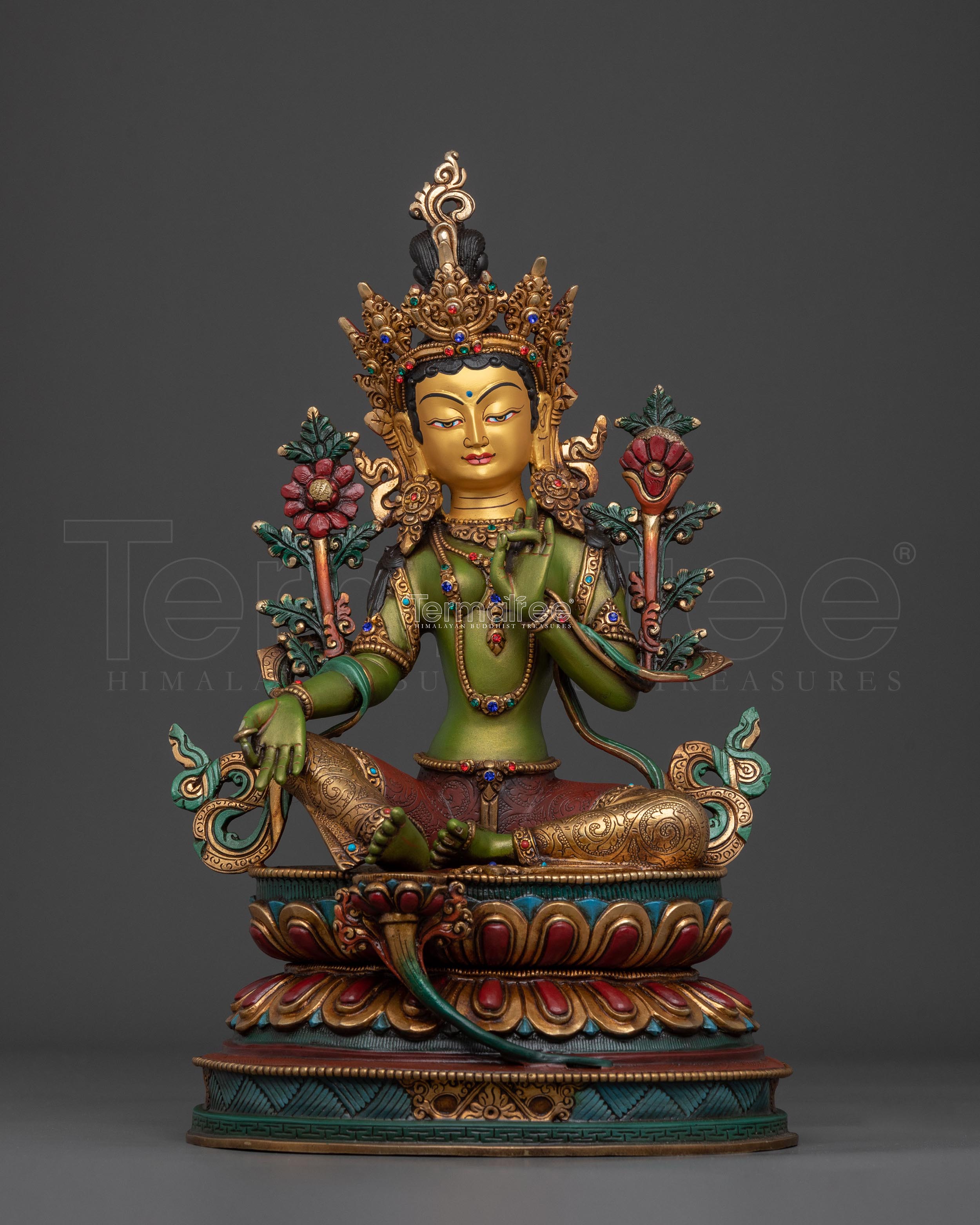 Green Tara Sculpture | Tibetan Protector